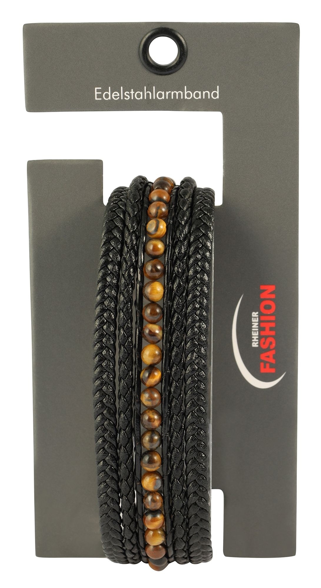 Adelia´s Lederarmband »Herren Armband ¿ Lederarmband aus Leder mit Tigerauge 17 cm«