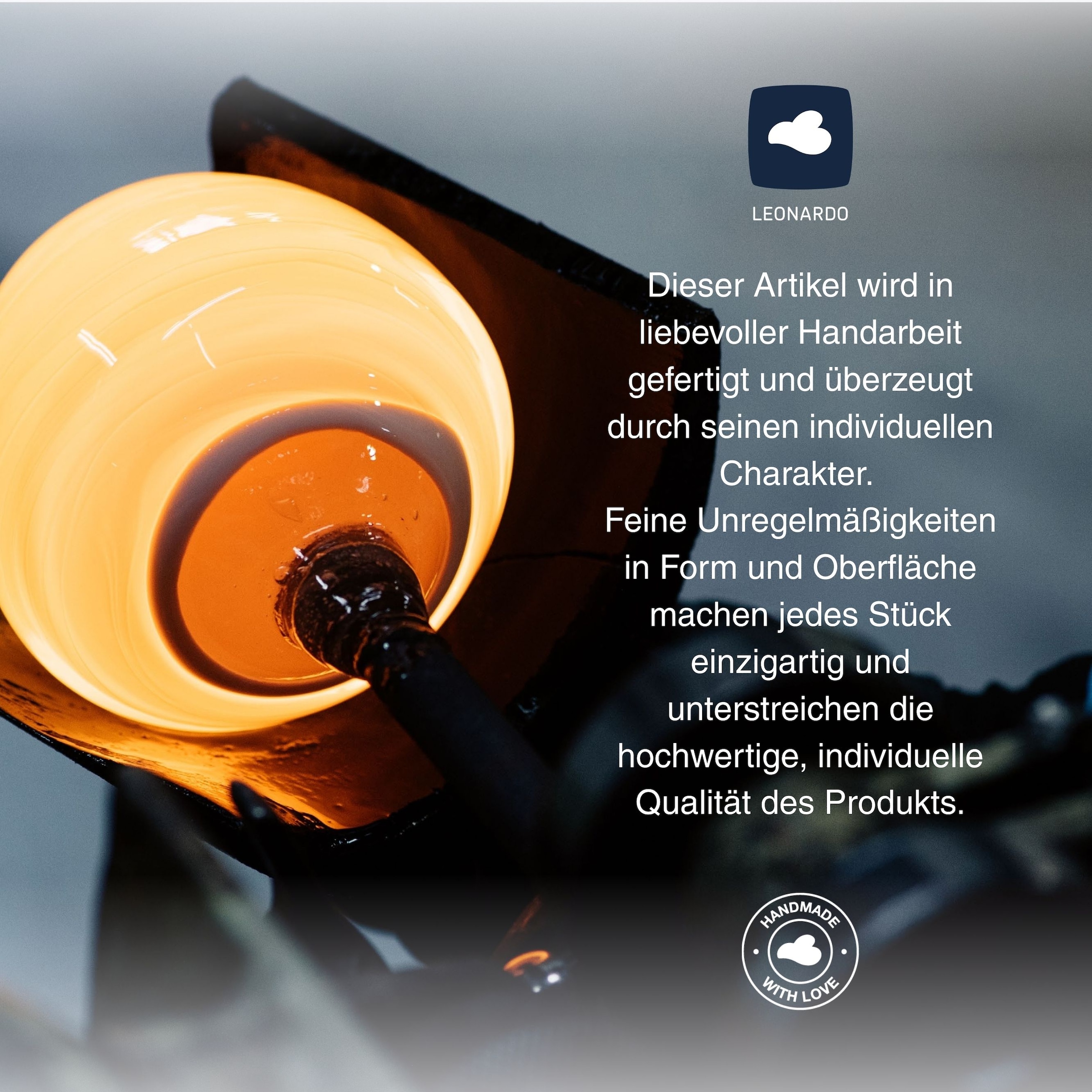 LEONARDO Tischvase »Dekovase CASOLARE, aus Glas« Spülmaschinenfest, handgefertigt