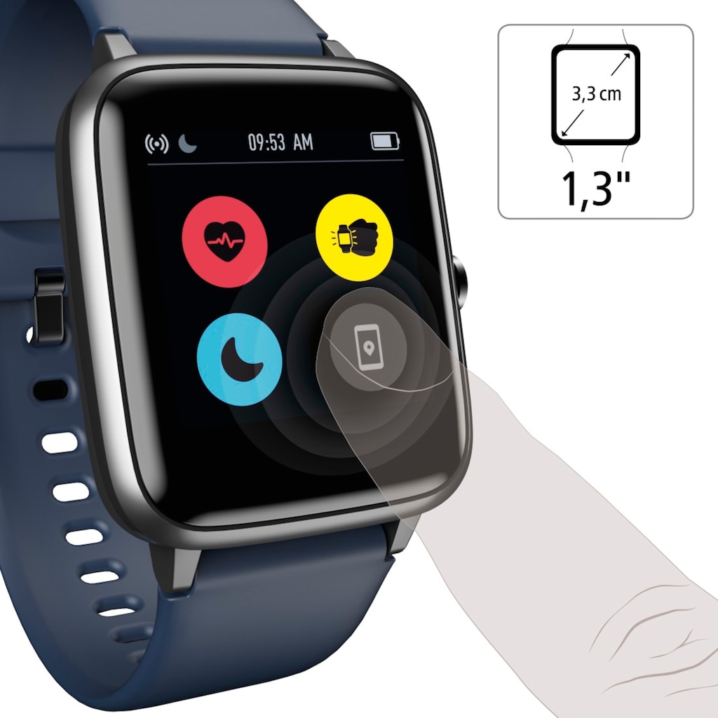 Hama Smartwatch »Fitnesstracker wasserdicht, Herzfrequenz, Kalorienverbrauch, Schritte«