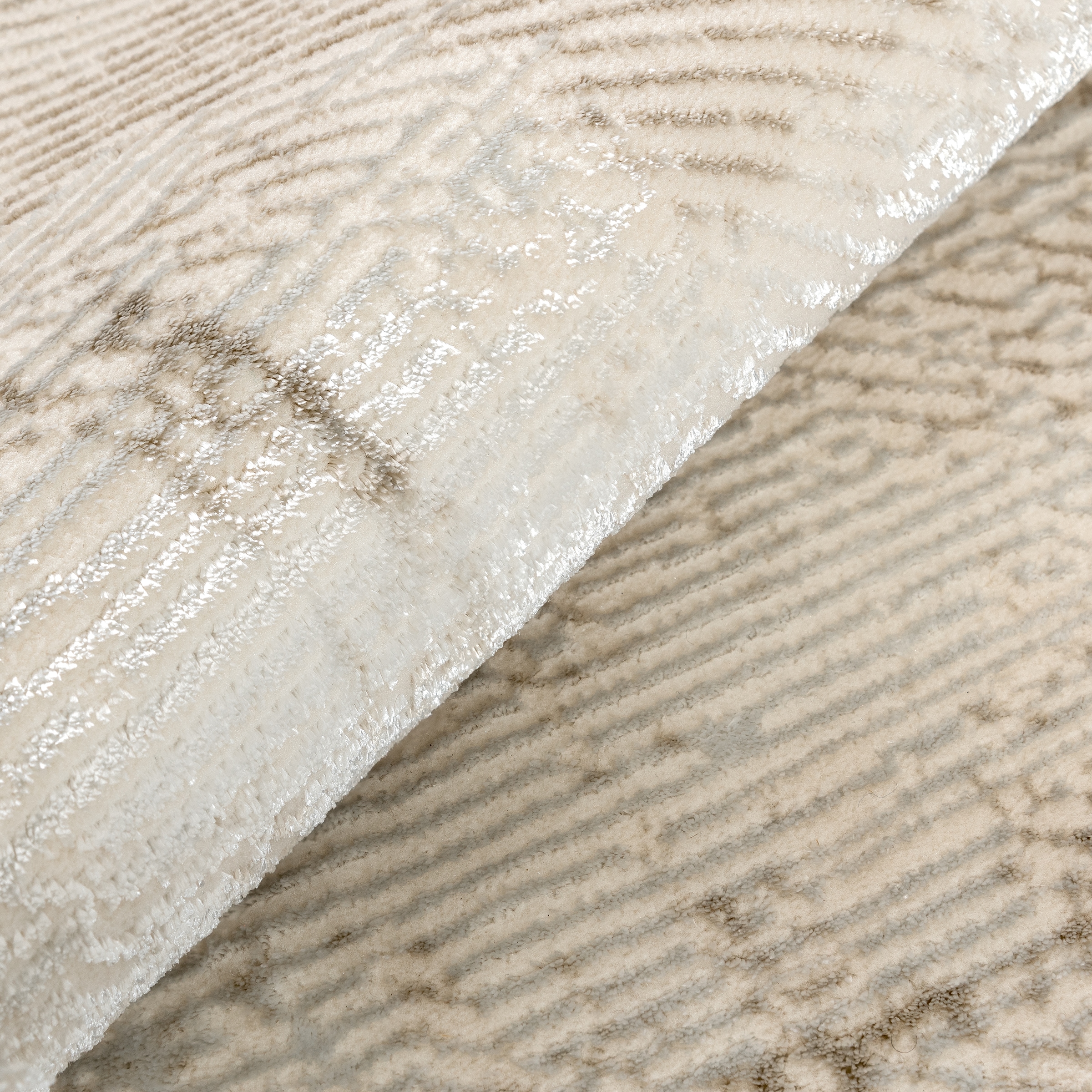 Sehrazat Teppich »Diamond 7830«, rechteckig, 6 mm Höhe, mit Bordüre,Kurzflor,mit weichem Glanz Garn,mit Fransen