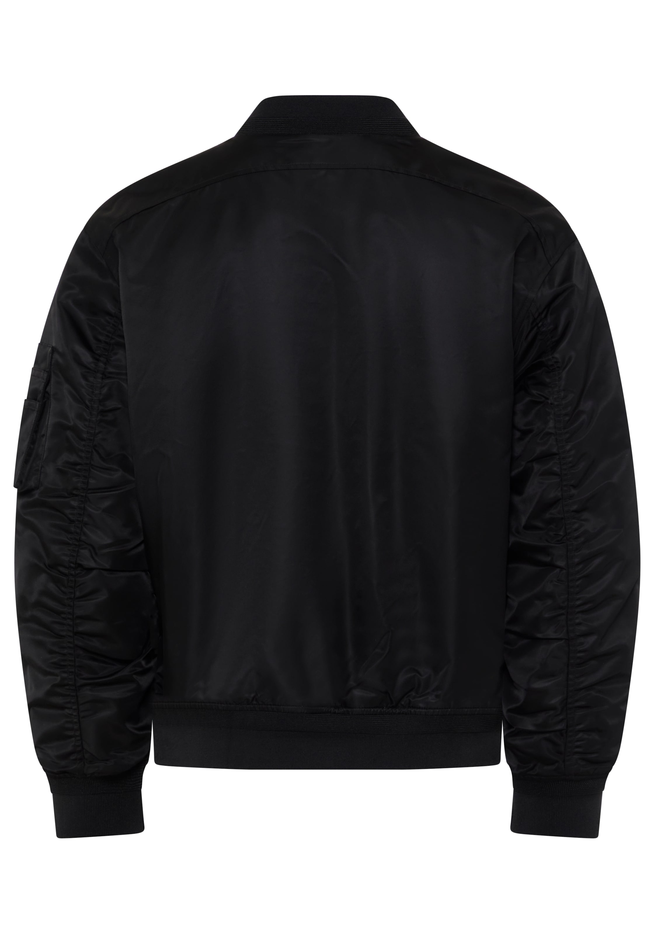 Calvin Klein Jeans Bomberjacke Rippkragen, Regular Fit, Logo-Stickerei