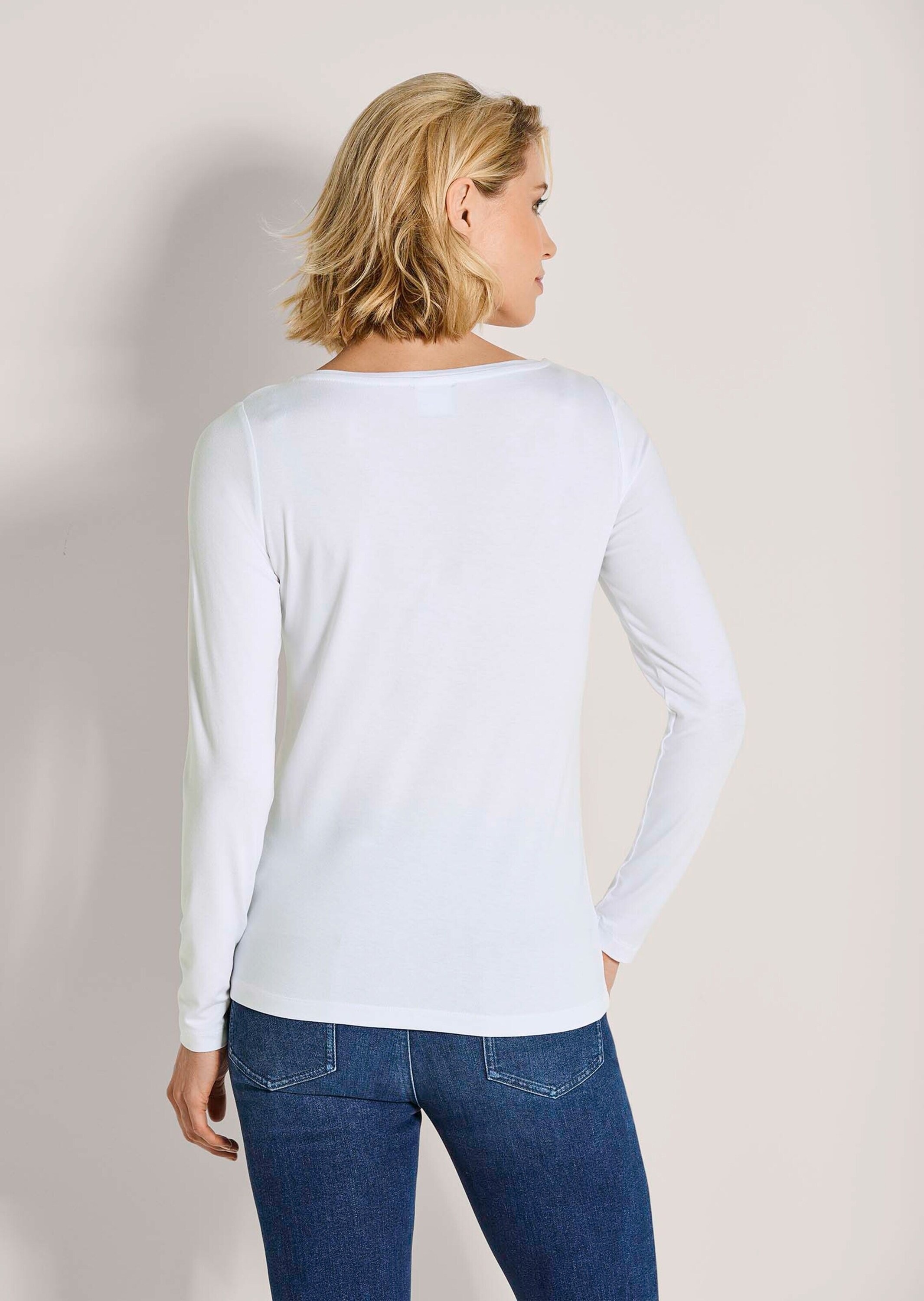 MADELEINE Langarmshirt »Blusenshirt Glamouröses Oberteil mit Straßakzenten«