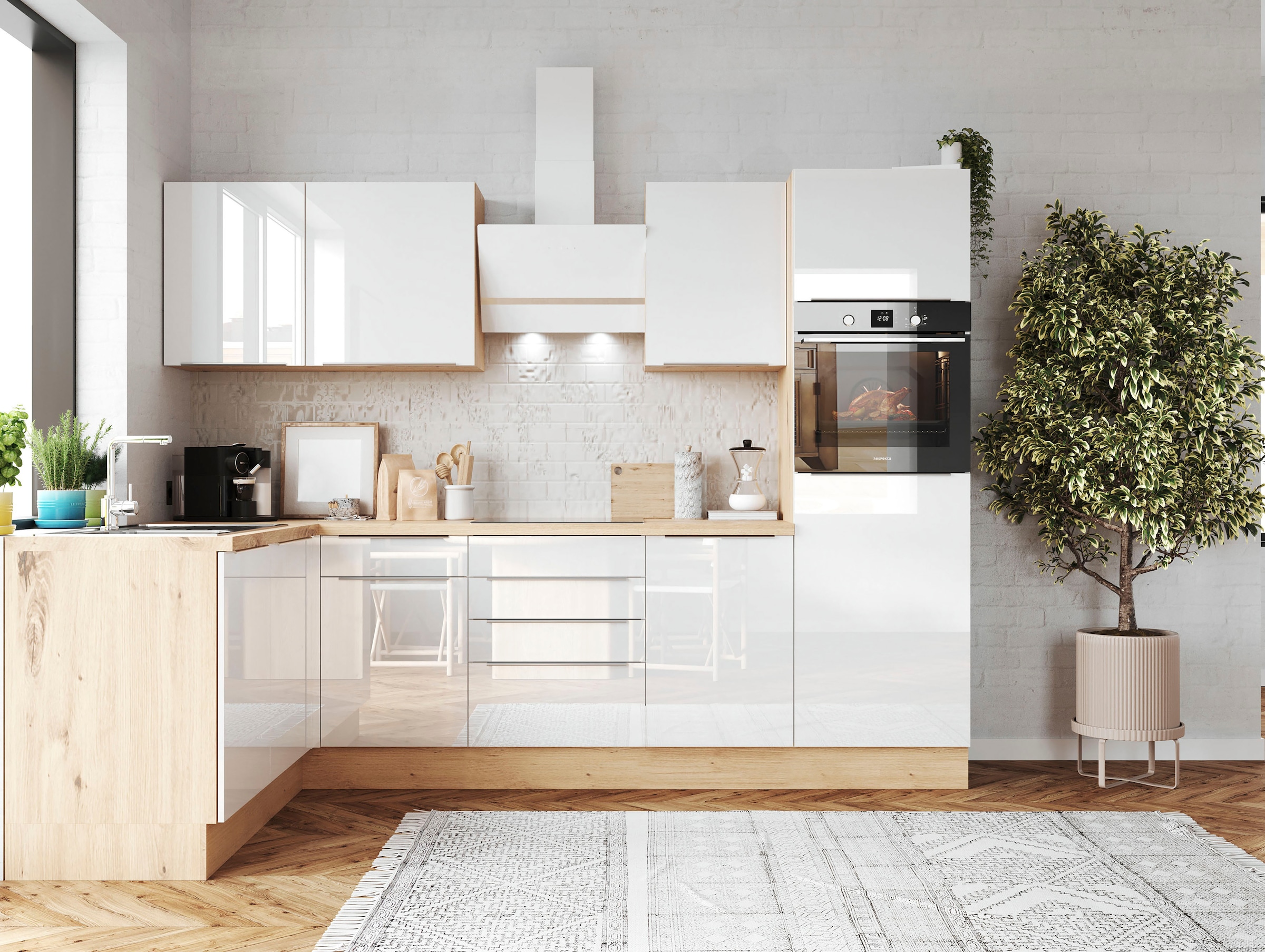 RESPEKTA Winkelküche »Safado aus der Serie Marleen«, Breite 280 cm, hochwertige  Ausstattung wie Soft Close Funktion kaufen bei OTTO