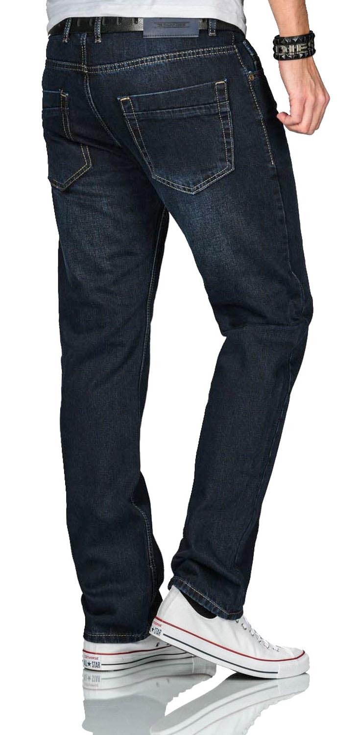 Alessandro Salvarini Regular-fit-Jeans »A. Salvarini Beppo Designer Herren Jeans Hose Basic Jeanshose Comfort Fit«