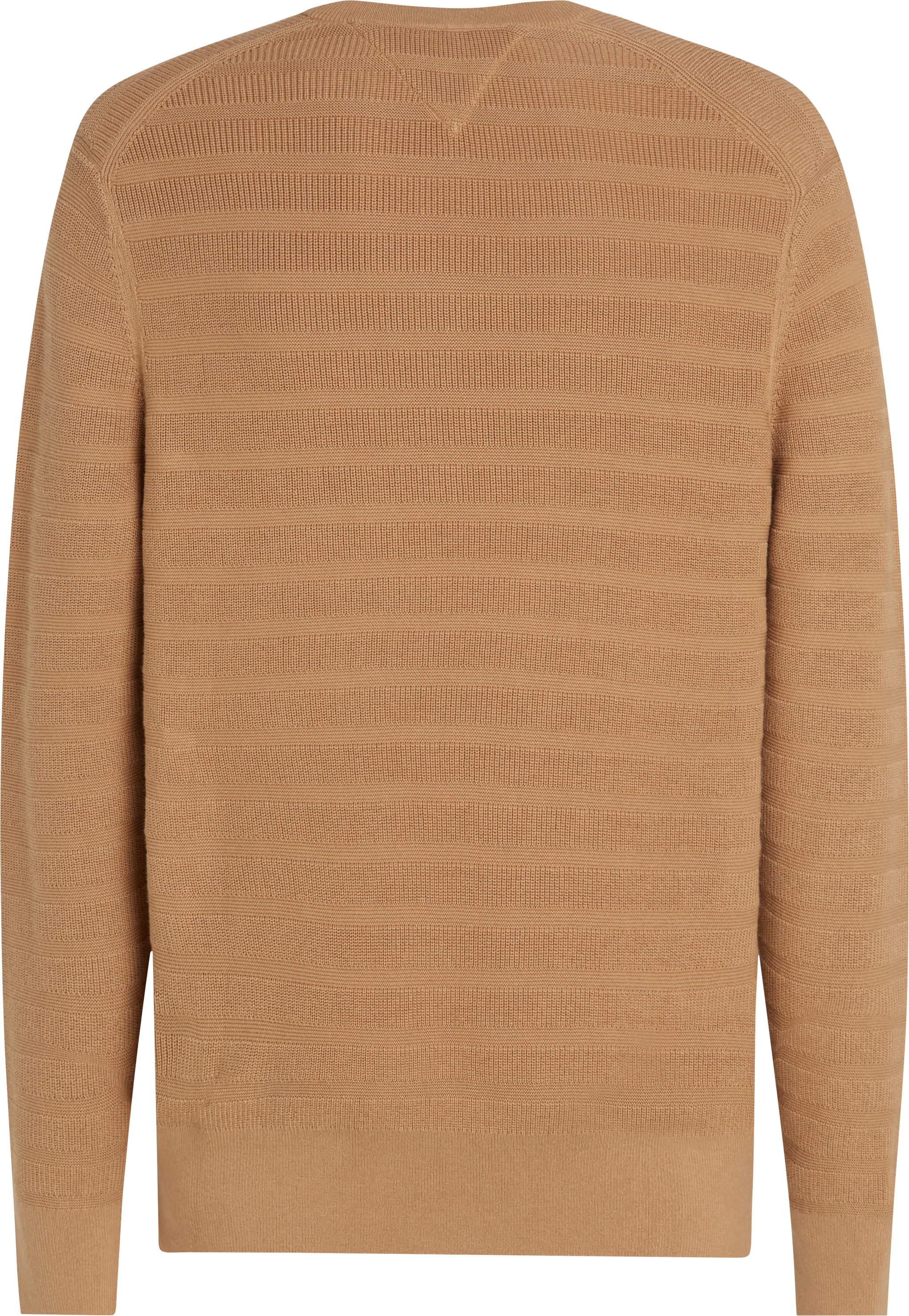 Tommy Hilfiger Rundhalspullover »STRIPE STRUCTURE«, regular fit, leicht überschnittene Schultern