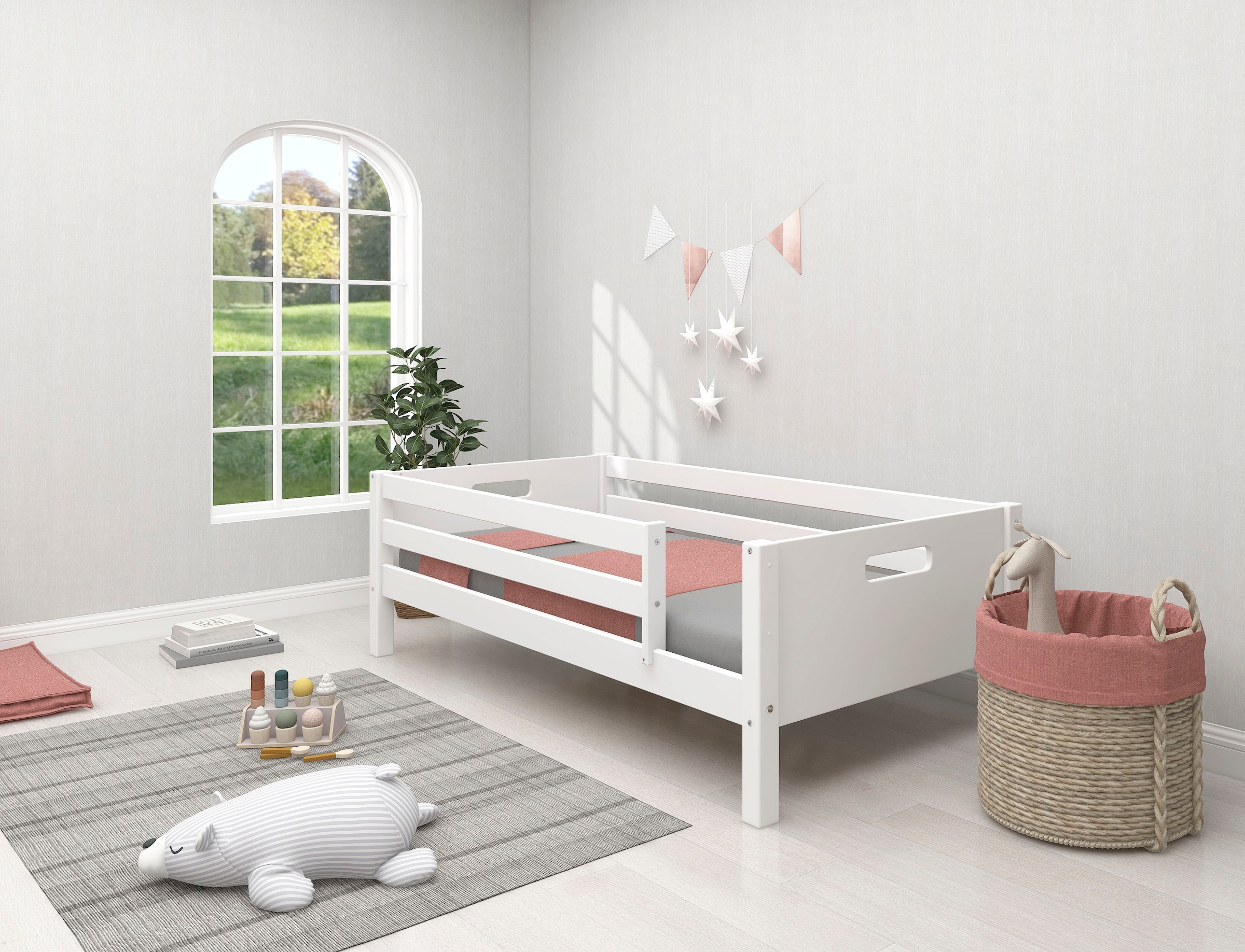 Thuka Einzelbett »Nordic Kinderbett, Spielbett, Daybett,«, bester Qualität, stabil, umbaubar