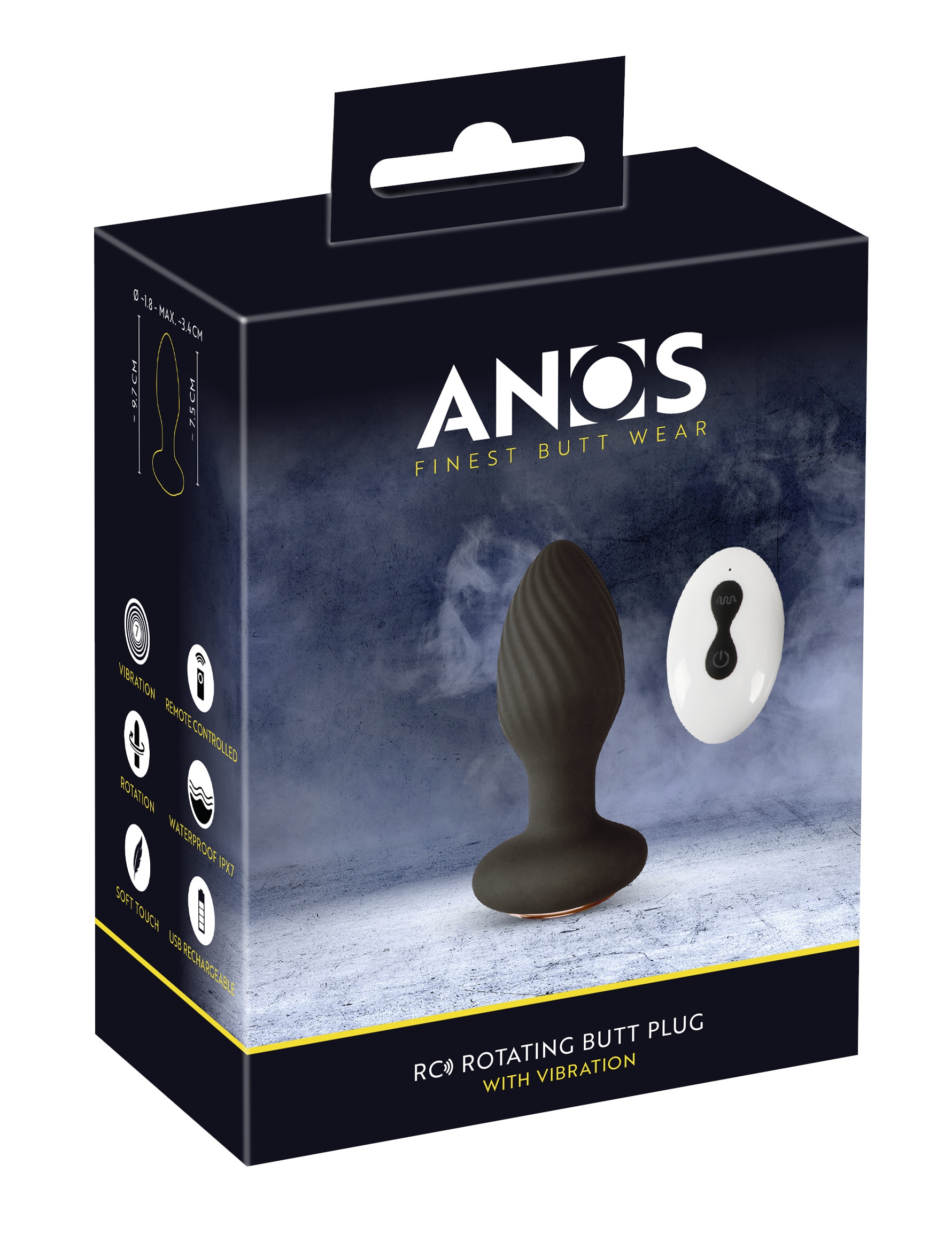 ANOS Anal-Stimulator »Vibro-Analplug RC Rotating B-Plug« ()