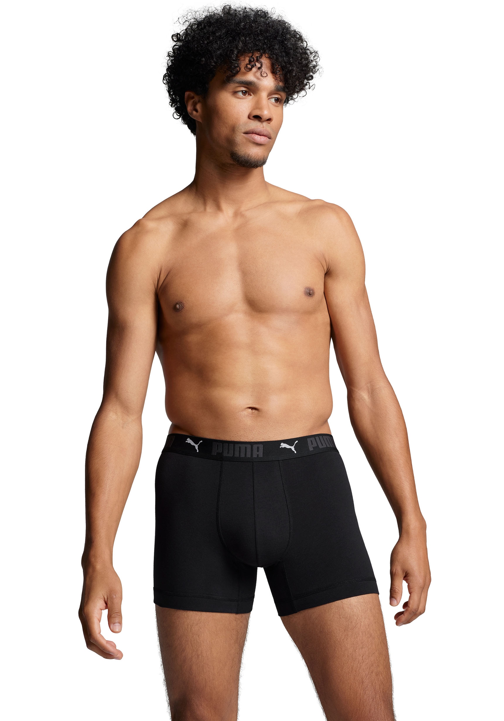 PUMA Boxershorts »PUMA MEN SPORT COTTON BOXERS 2P«, (Packung, 2er Pack), mit Markenschriftzug im Bund