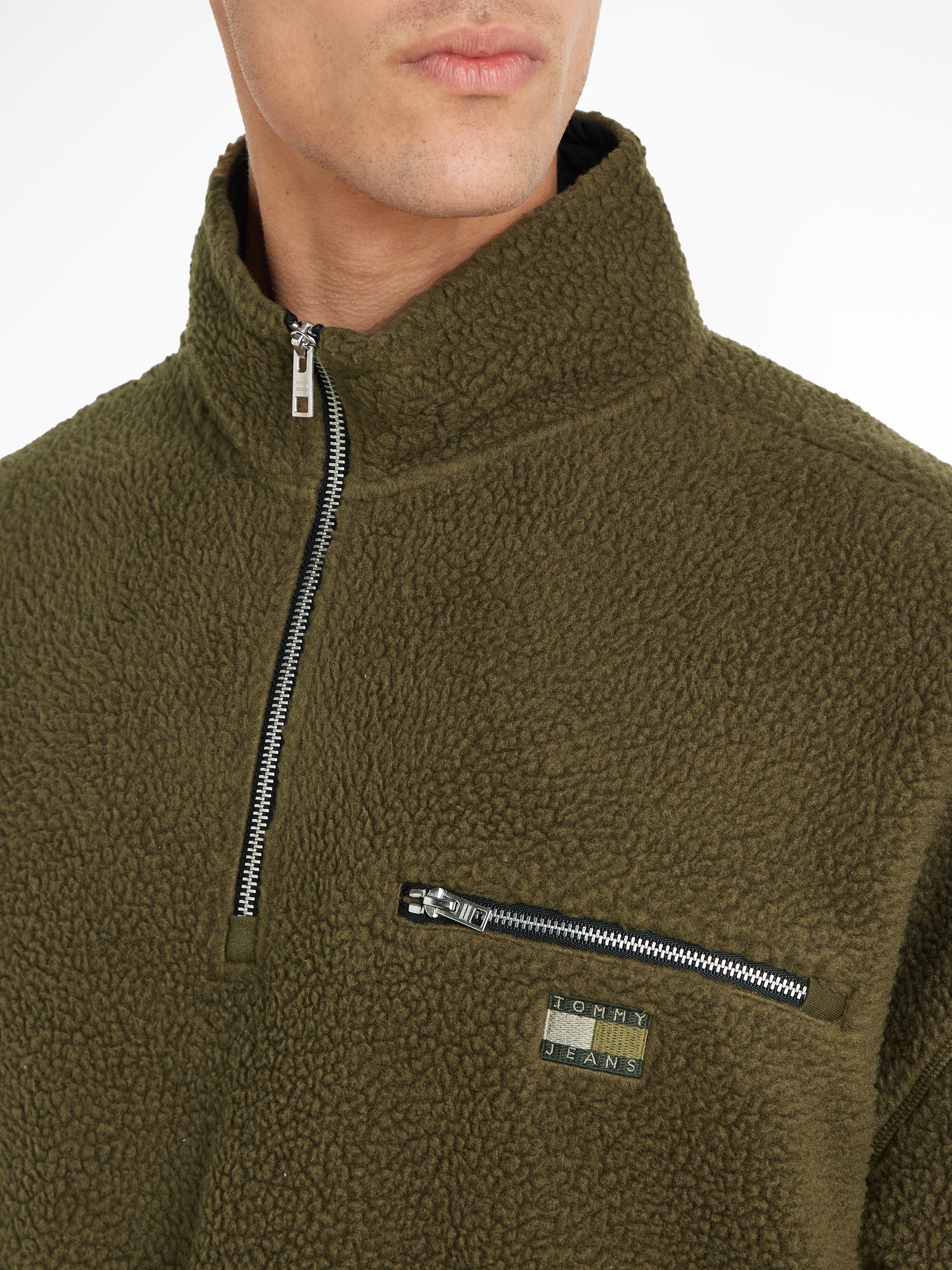 Tommy Jeans Fleecepullover »TJM OVZ TONAL 1/2 ZIP SHERPA«