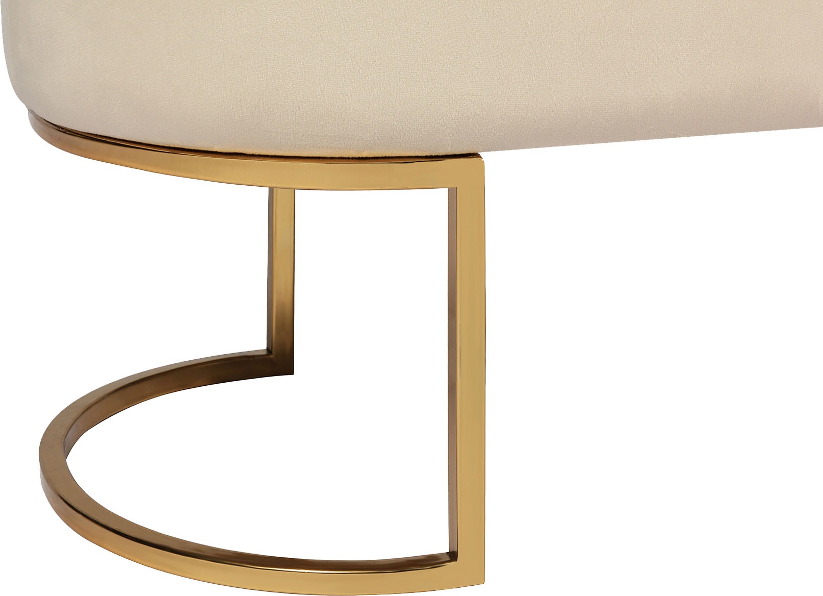 Kayoom Sitzbank »Pera 225, Edler Touch durch goldenes Gestell, Gemütliche Polsterung«, (1 St.), edles Design, bequem, samtweich, Dekorativ, Gemütliche Polsterung