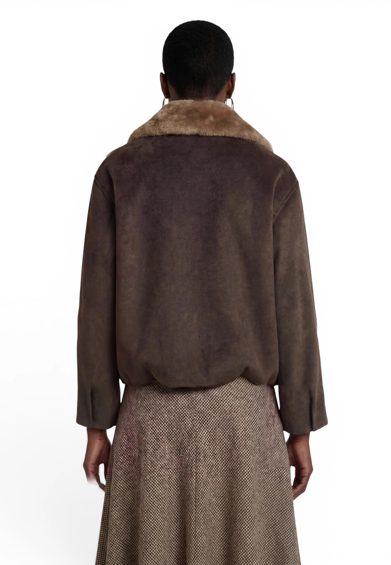 Zero Outdoorjacke »Casual-Jacke mit Kunstfellkragen«