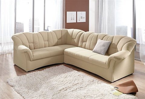 DOMO collection Ecksofa »Papenburg B/T/H: 242/190/84 cm L-Form«, wahlweise mit Bettfunktion, Langer Schenkel links oder rechts