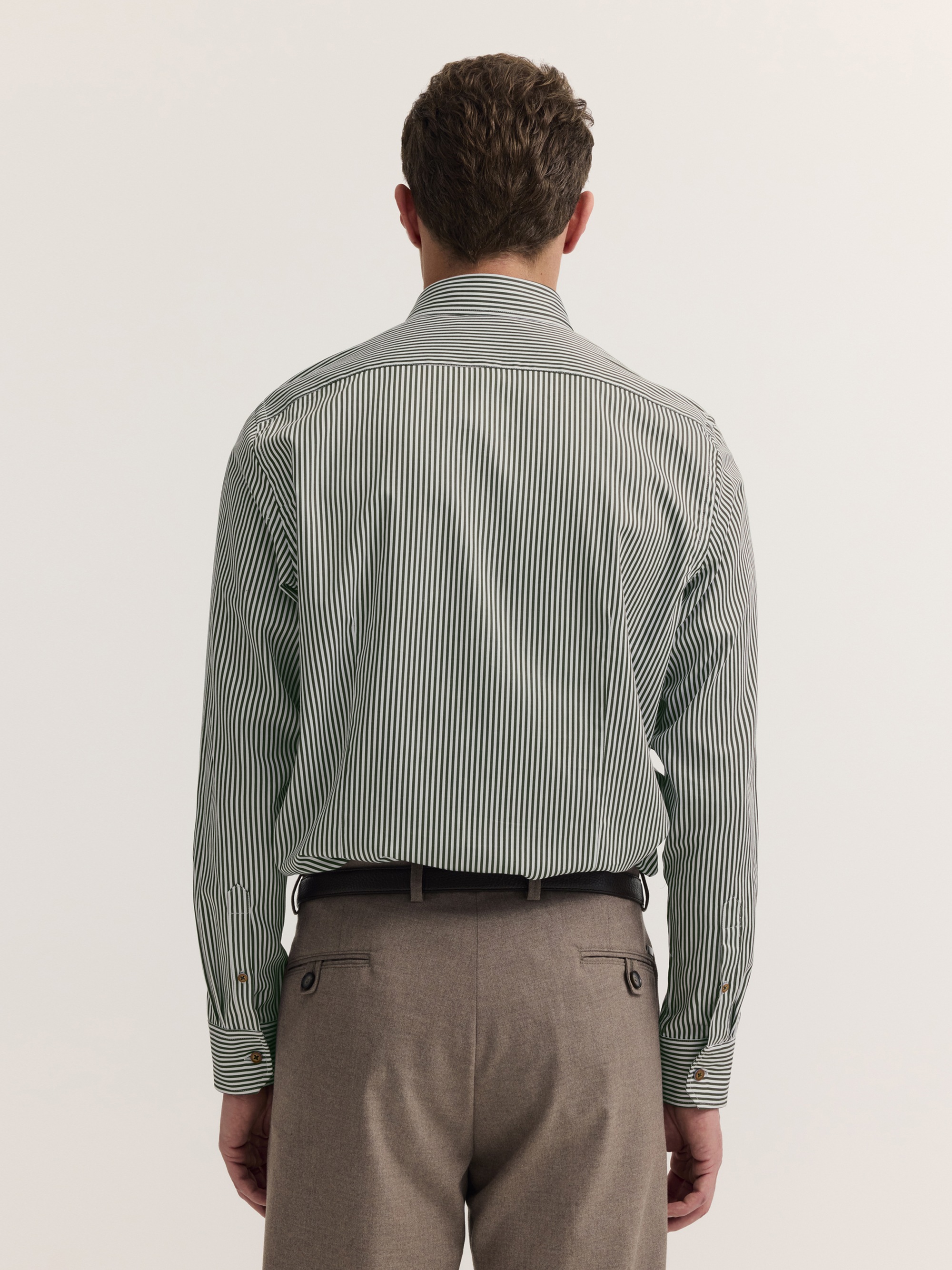 bugatti Langarmhemd »Modern Fit« Modern Fit Baumwolle Gestreift Button-Down