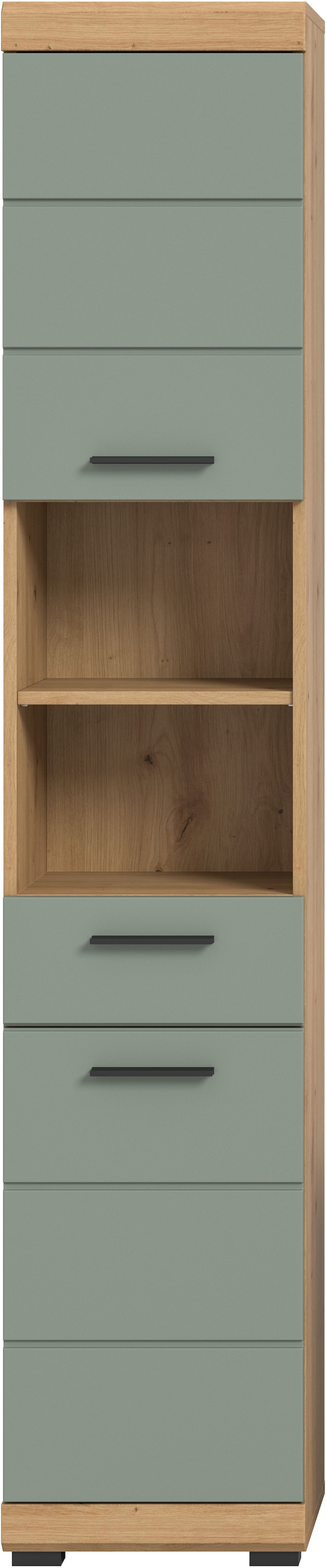 INOSIGN Hochschrank »Siena, Breite 37cm, 2 Tür, 1 Schubkasten, 2 offene Fächer, MDF-Front«, (1 St.), in verschiedenen Farben erhältlich, Badmöbel, Badschrank, Schrank, Bad