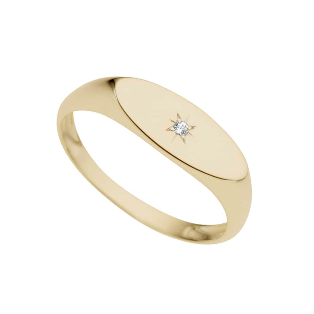 Firetti Diamantring »Schmuck Geschenk Gold 333 Damenring Goldring Siegelring Diamant«