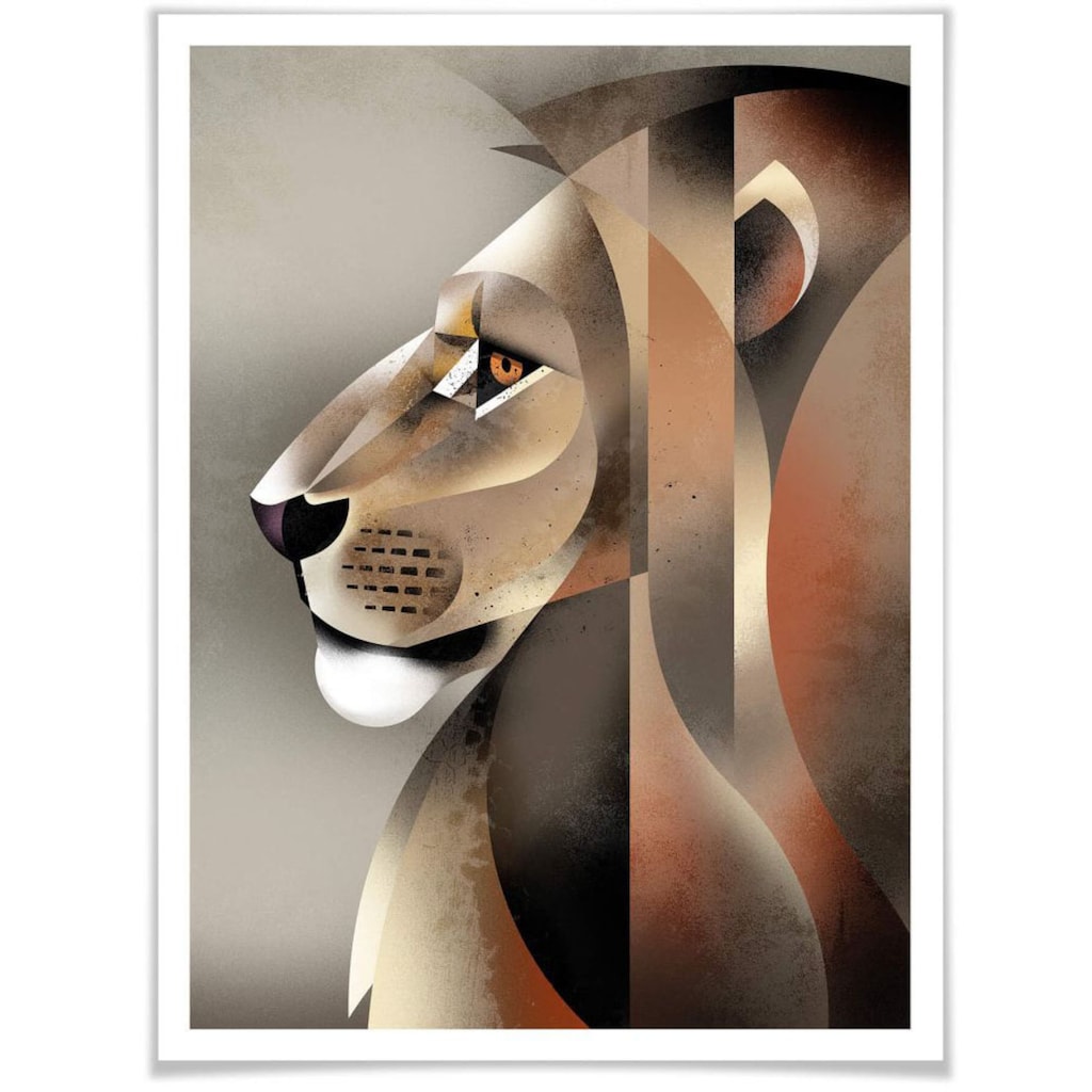 Wall-Art Poster »Lion«, Löwen, (1 St.)
