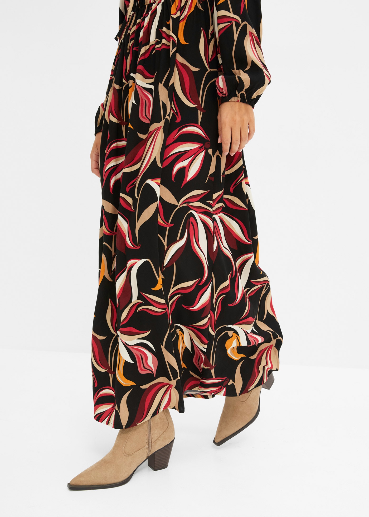 bonprix Maxikleid »Maxikleid aus reiner Viskose« Maxikleid aus reiner Viskose