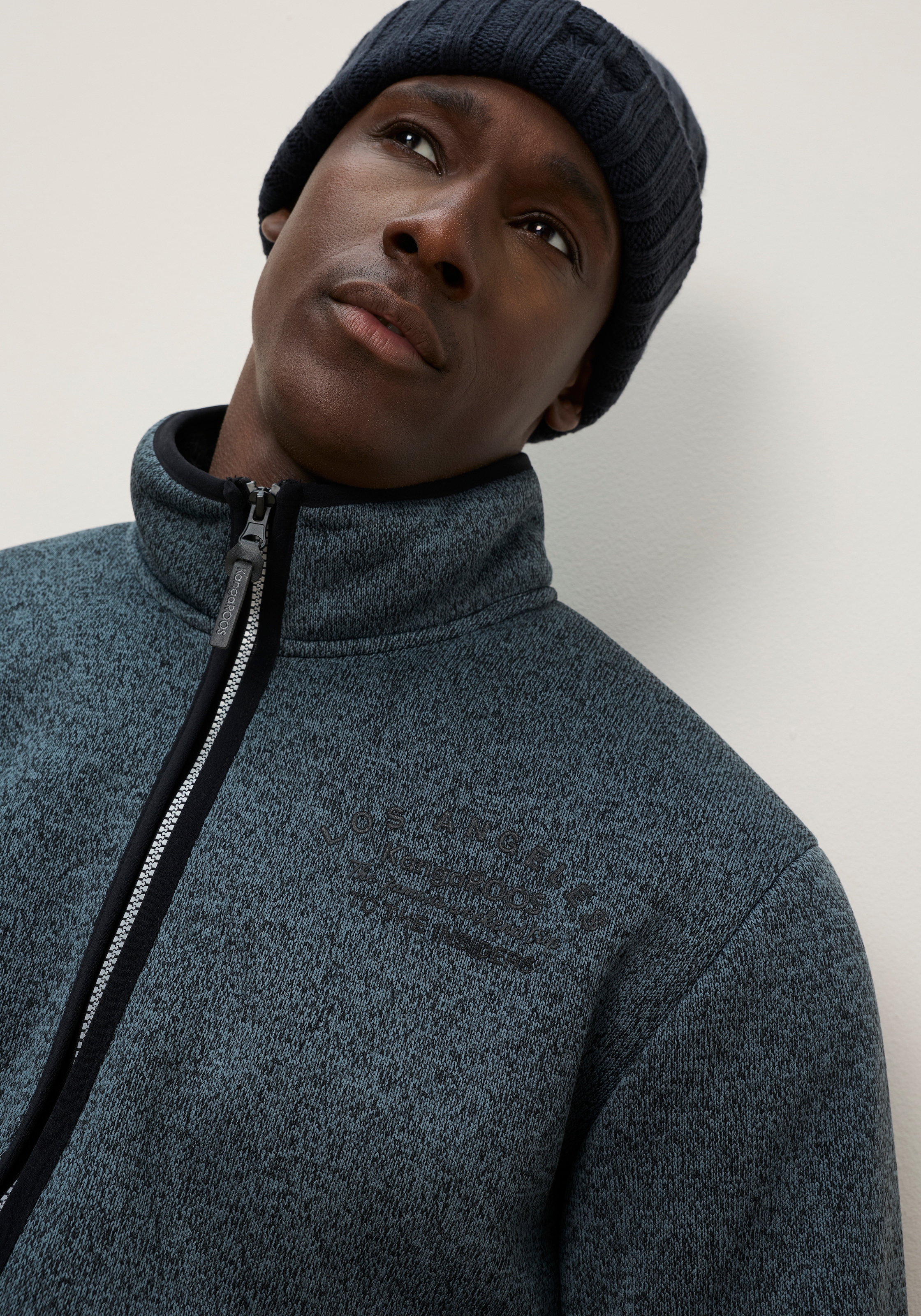 KangaROOS Strickfleecejacke innen mit Teddy Fell ideal für den Übergang