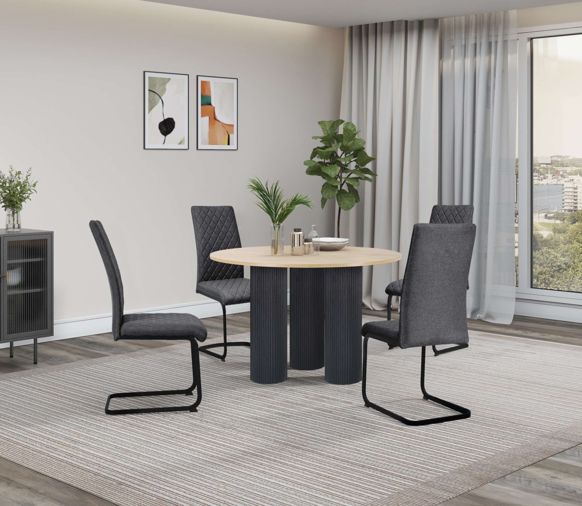 OTTO home Esszimmerstuhl »Valbourg« () Freischwinger, gepolsterte Rückenlehne und Sitzfläche, 2er Set