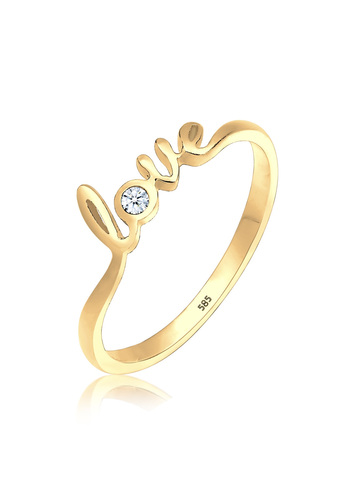 Trauring »Ring Love-Schriftzug Diamant 0.03 ct. 585 Gold«