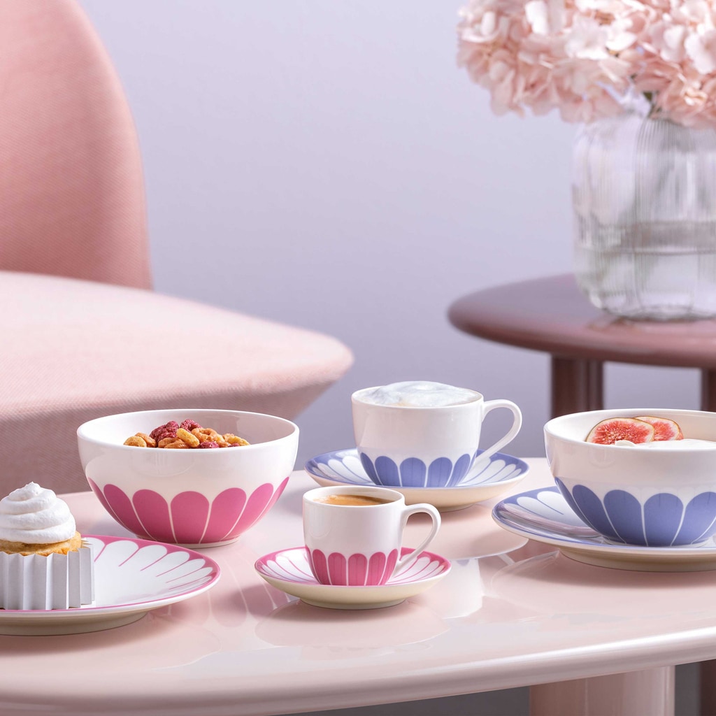 Villeroy & Boch Tasse »Espressotasse mit Untertasse Fleur Couleur 70 ml«