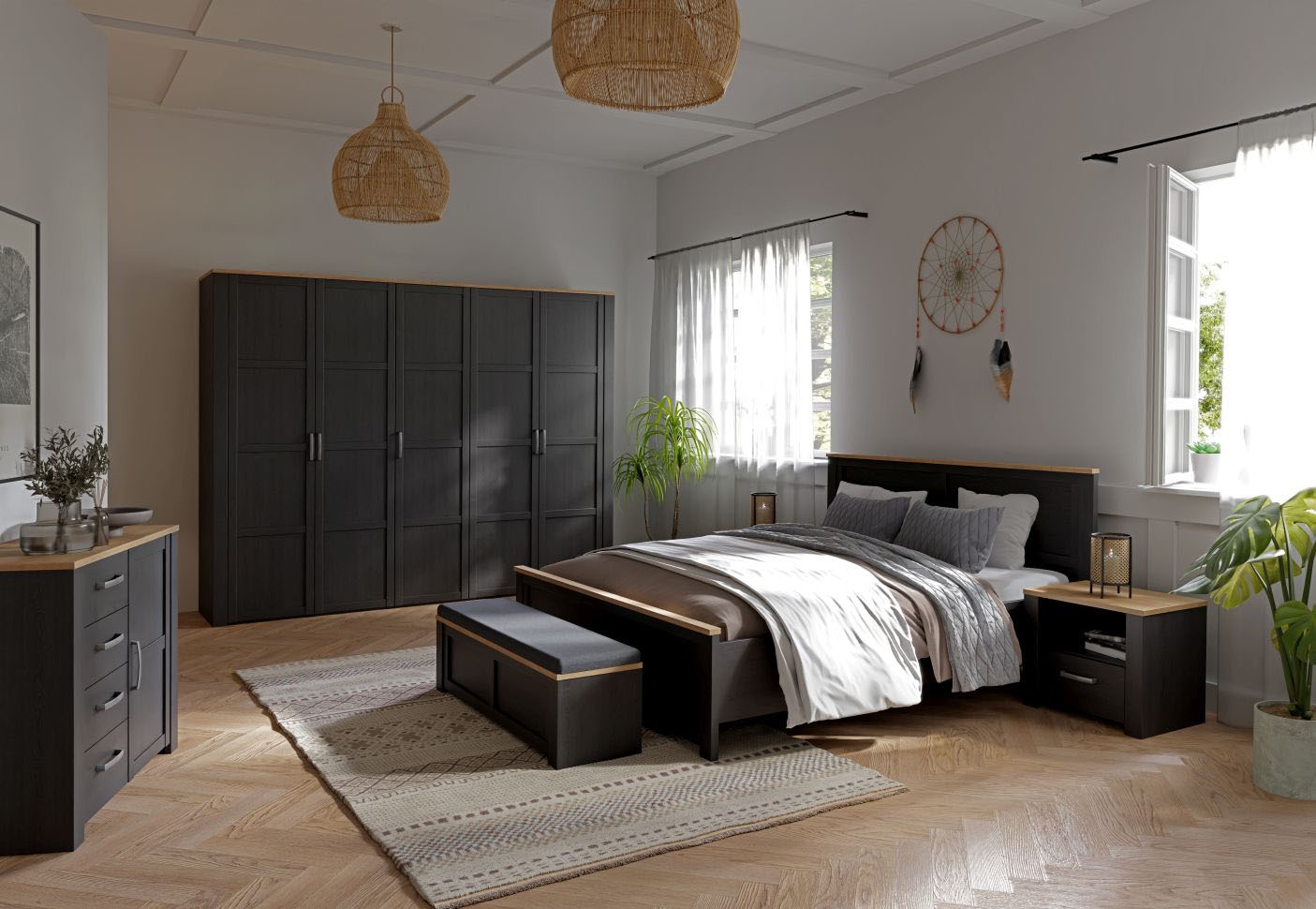 FORTE Nachtkommode B/H/T 61,6/52/42 cm , in 2 Dekoren erhältlich