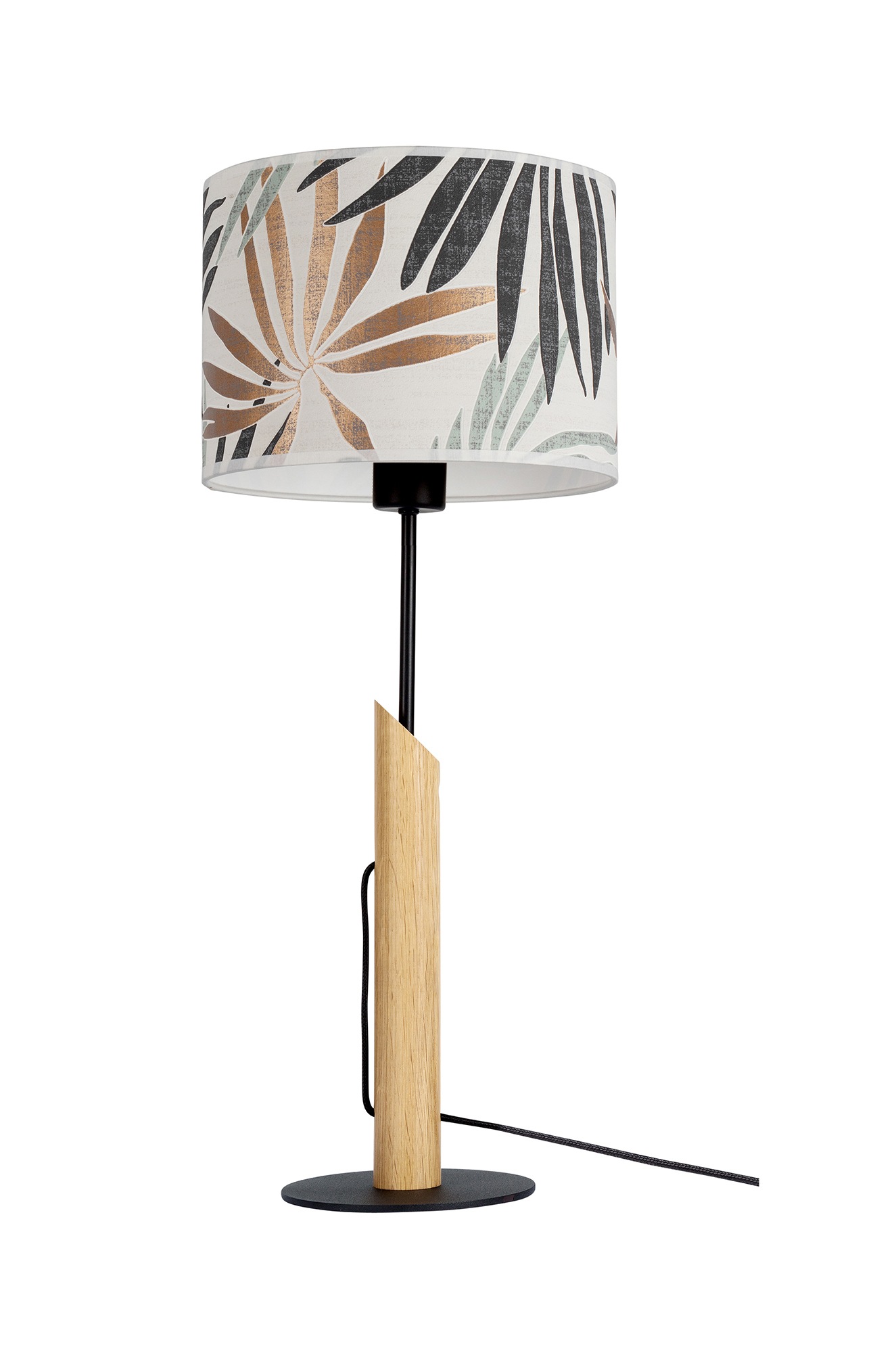 BRITOP LIGHTING Tischleuchte »HOJA«, E27, Aus Eichenholz mit FSC®-Zertifikat, Schirm aus laminierter Tapete, passende LM E27 / exklusive, Made in Europe