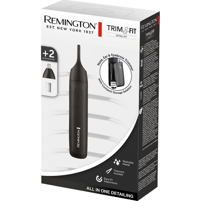 Remington Elektrogesichtshaarentferner »Trim & Fit Detail Kit NE8000«, 2  St. Aufsätze, Damen und Herren, batteriebetrieben (1xAA inklusive),  Pinzette & Kamm jetzt bestellen bei OTTO