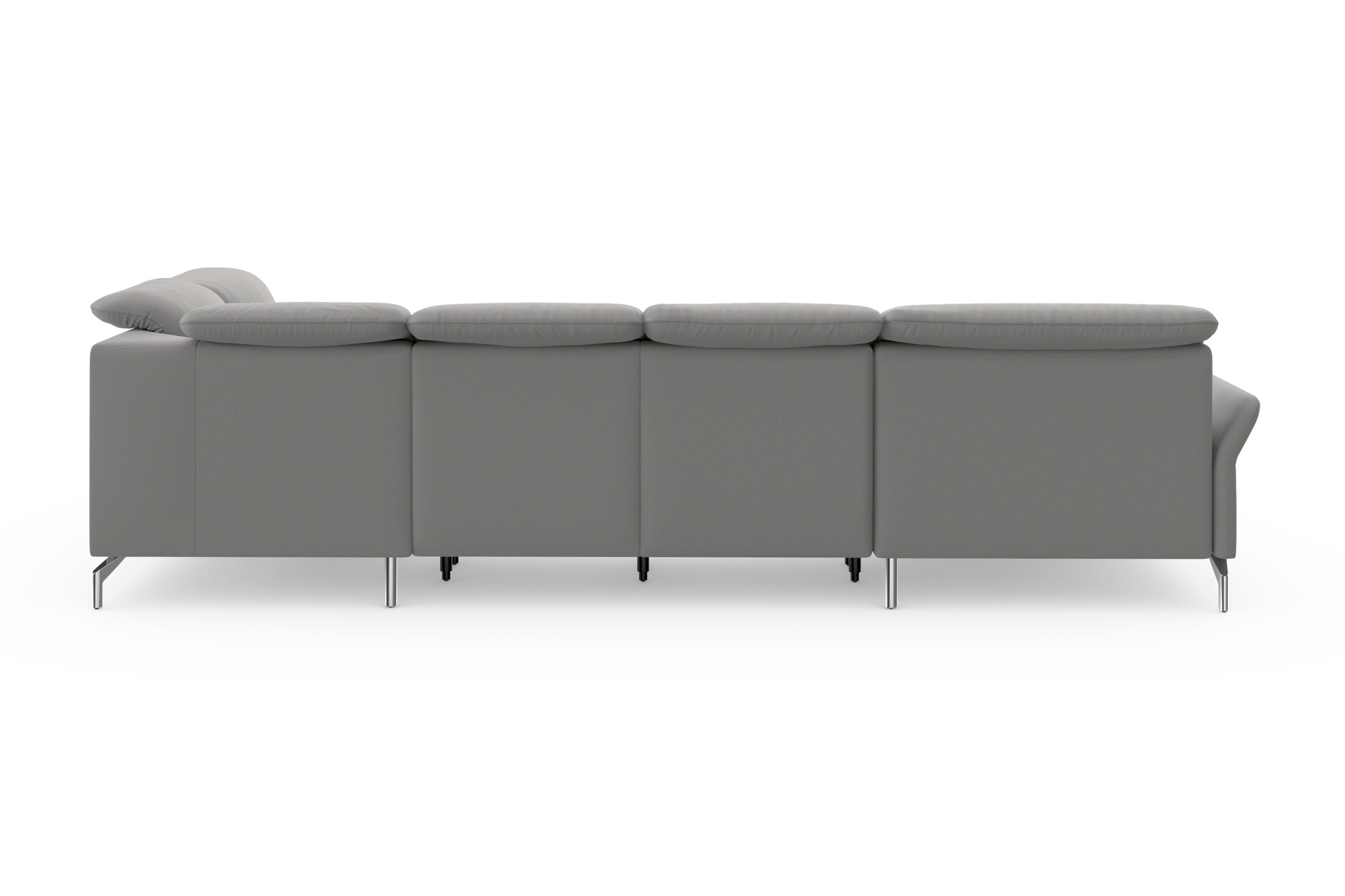 sit&more Wohnlandschaft »Fashion U-Form«, wahlweise mit Kopfteilverstellung, Vorziehsitz, motorisch, Nickelfüße