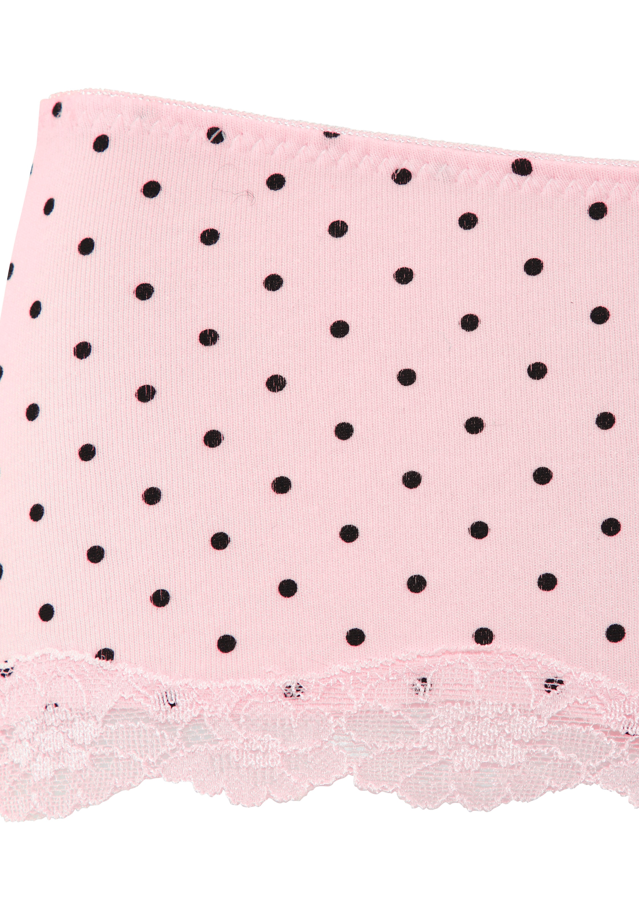 LASCANA Panty 3er-Pack,  aus elastischer Baumwolle mit zarter Spitze
