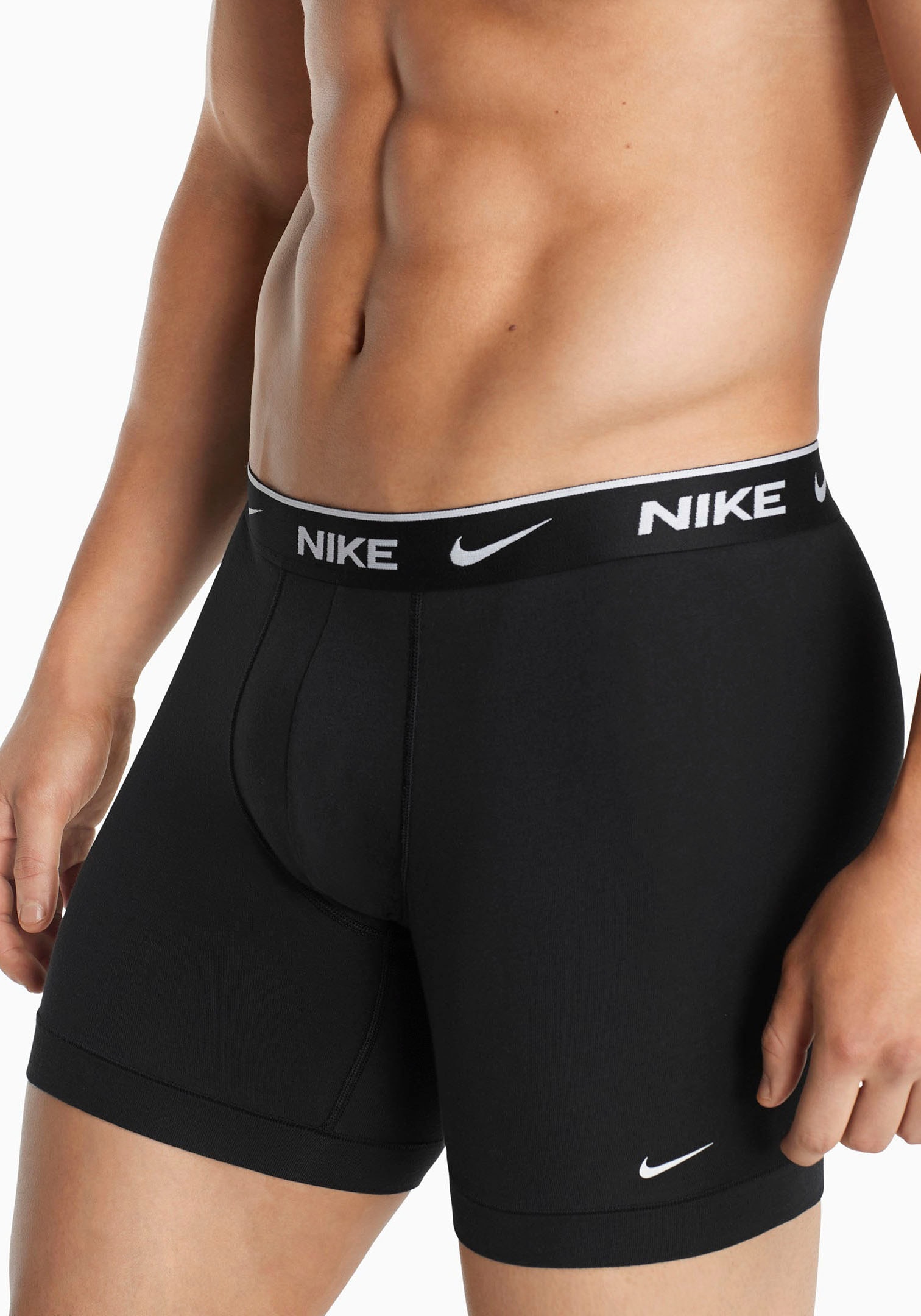 NIKE Underwear Boxer, (3 St.), mit besonders langem Bein und Nike Logobund