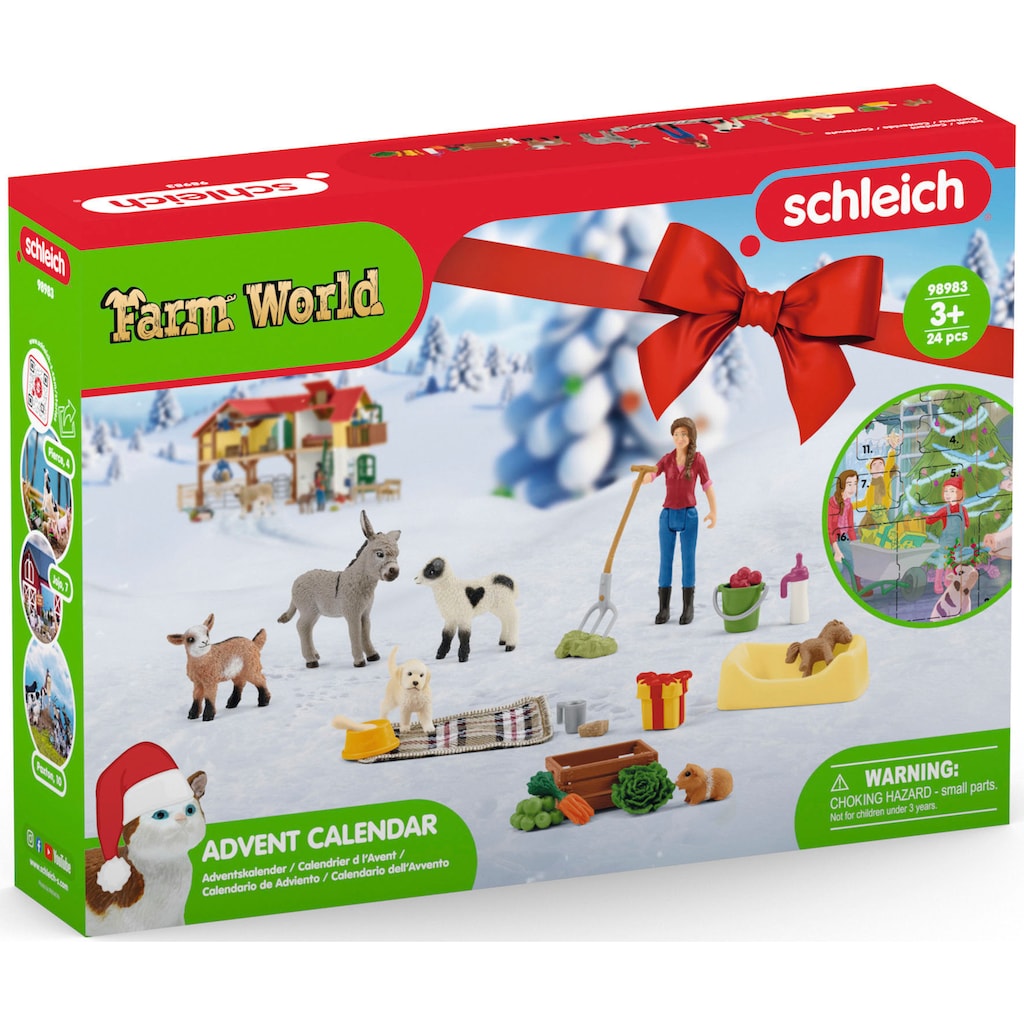 Schleich® Spielzeug-Adventskalender »FARM WORLD«, ab 3 Jahren