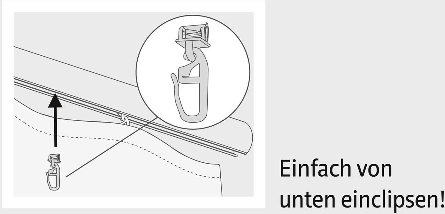 Good Life Klick-Gleiter »Alves«, (Packung, 100 St.), für Vorhangstangen mit schmalem Lauf (4 mm)