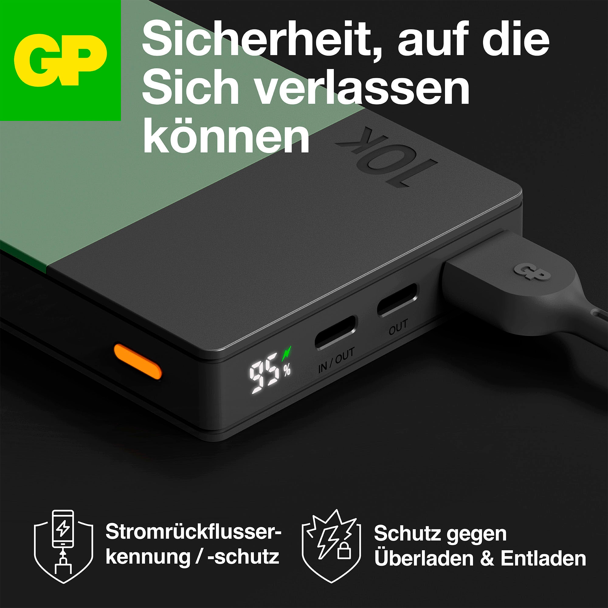 GP Batteries Powerbank »M2+, 10.000 mAh«, 10000 mAh