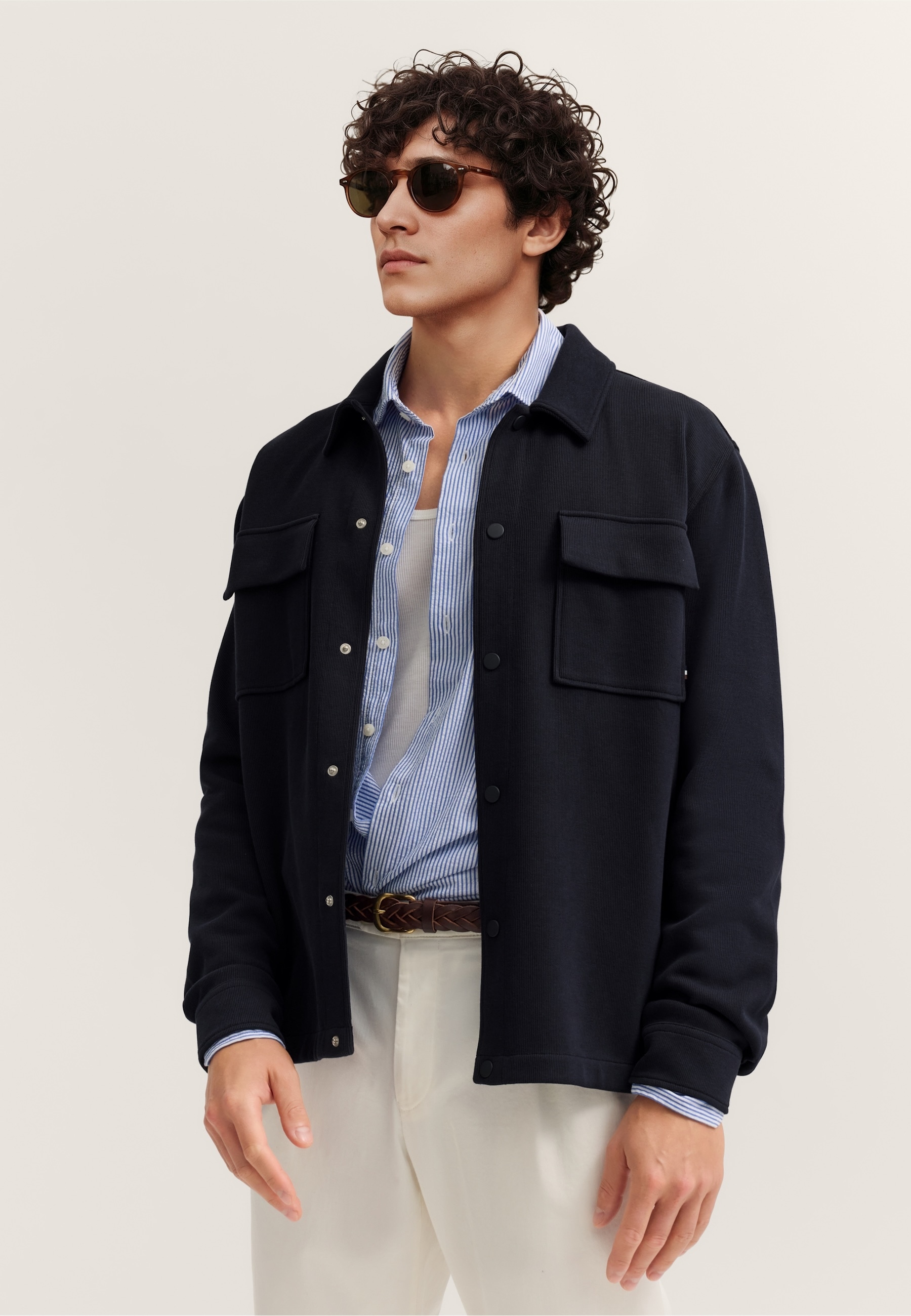 bugatti Sweatjacke »Modern Fit« mit Druckknöpfen