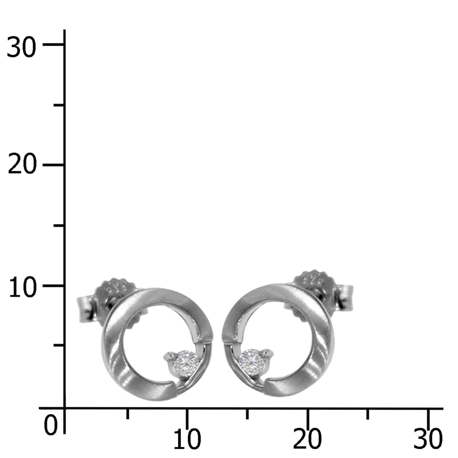 OSTSEE-SCHMUCK Paar Ohrstecker »- Adele - Silber 925/000 - Zirkonia«