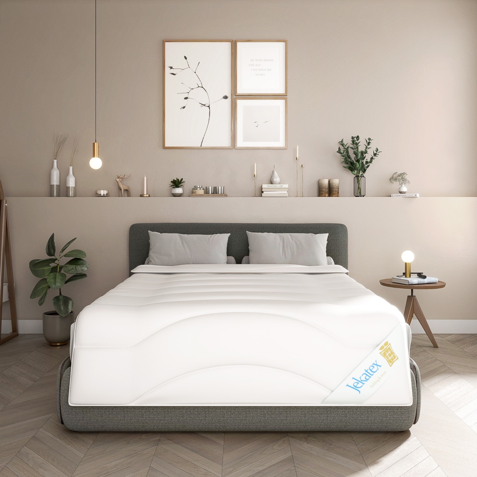 Jekatex Naturhaarbettdecke »PAMELA in weiß, Größe B/L: 155 cm x 220 cm