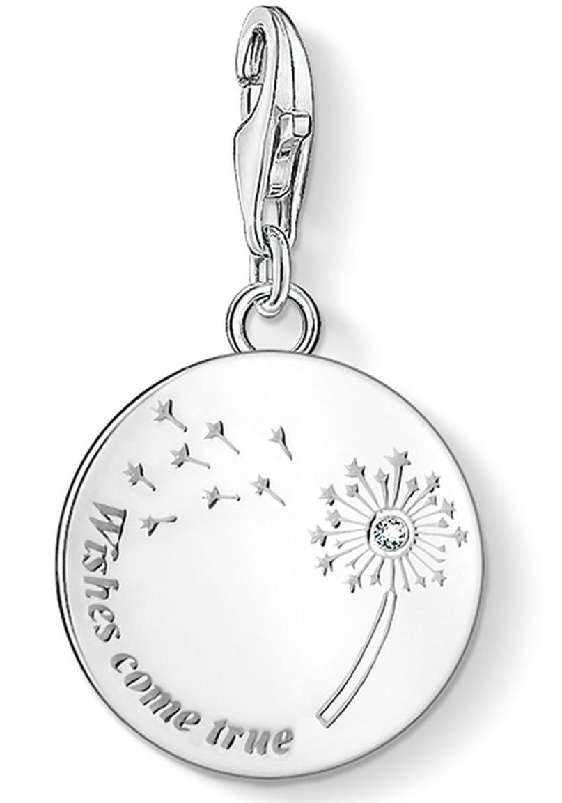 THOMAS SABO Charm-Einhänger »Pusteblume WISHES COME TRUE, 1457-051-21«, (1 tlg.), mit Zirkonia