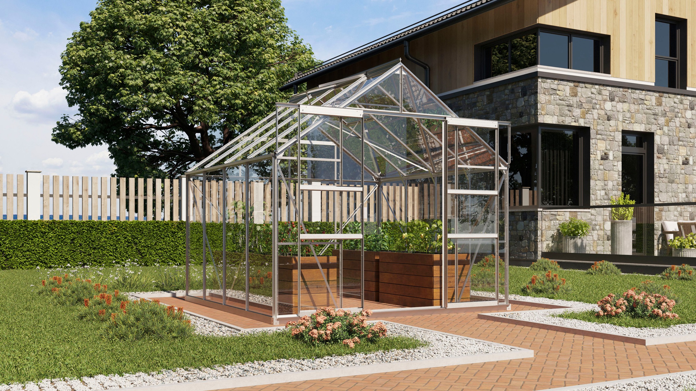 Vitavia Gewächshaus »Mars 6700«, Alu-Profile, 3 mm Sicherheitsglas