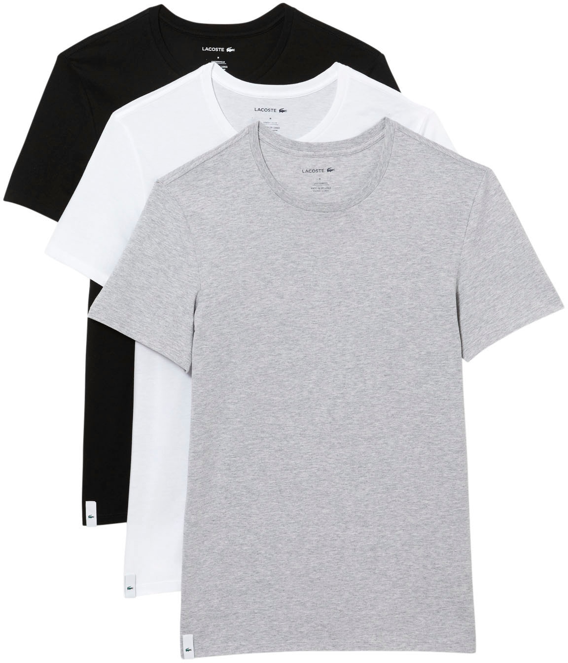 T-Shirt, (3er-Pack), Atmungsaktives Baumwollmaterial für angenehmes Hautgefühl