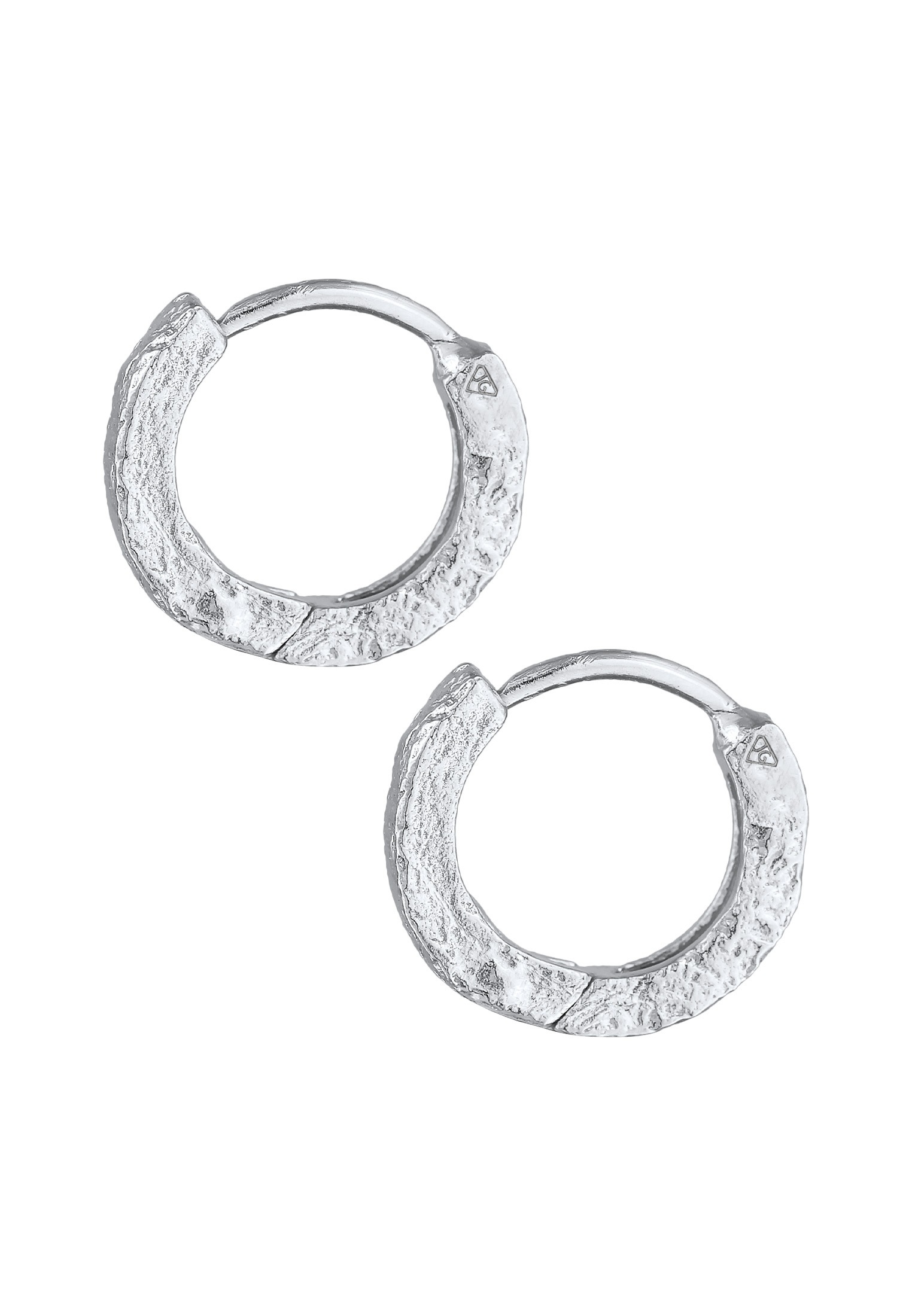 Elli Paar Creolen »Ohrringe Creolen Struktur Organic Basic Klein 925 Silber«