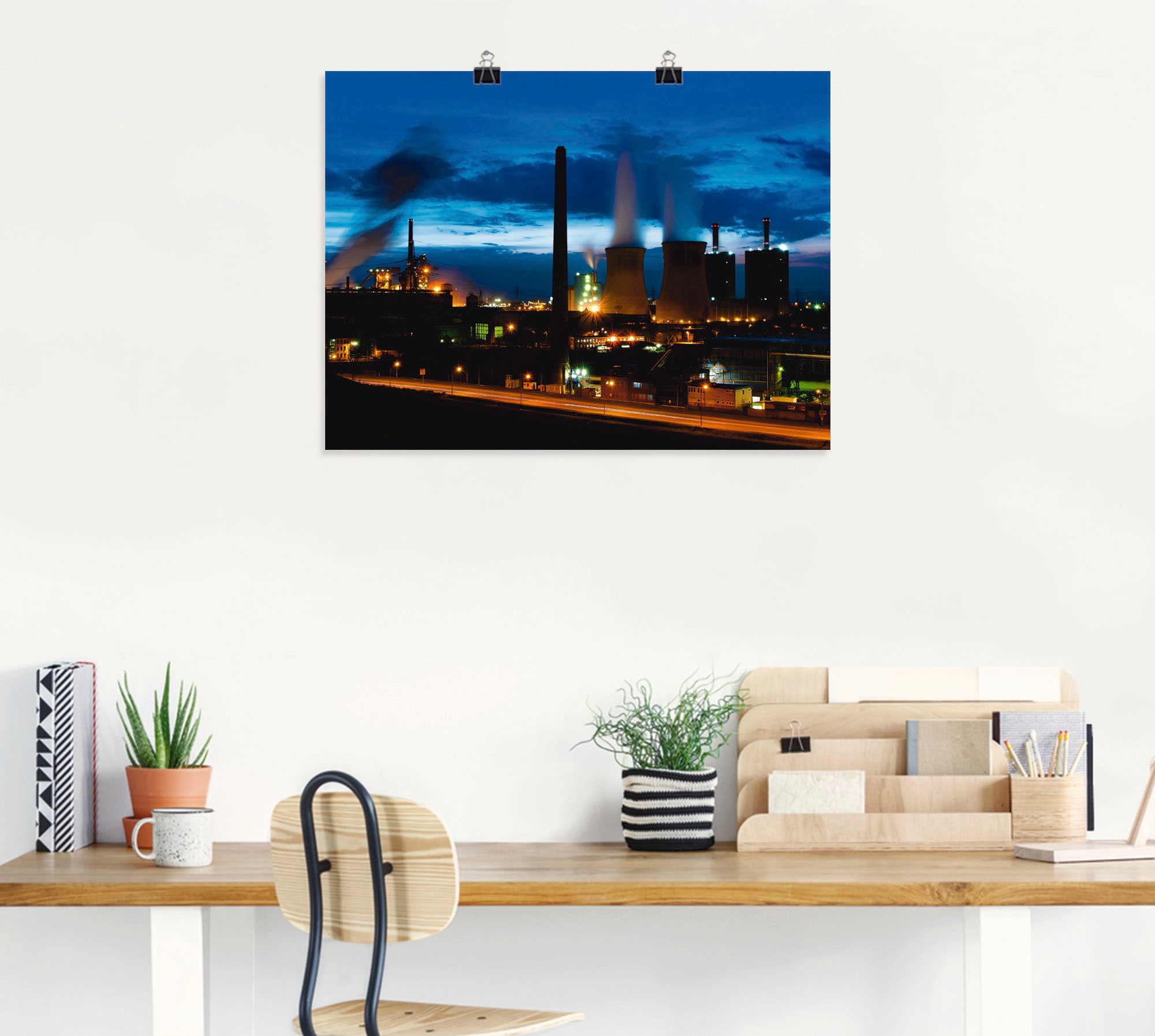 Artland Poster »Duisburg- Dehoga blaue Stunde« Deutschland 1 Stk. tlg. ohne Rahmen