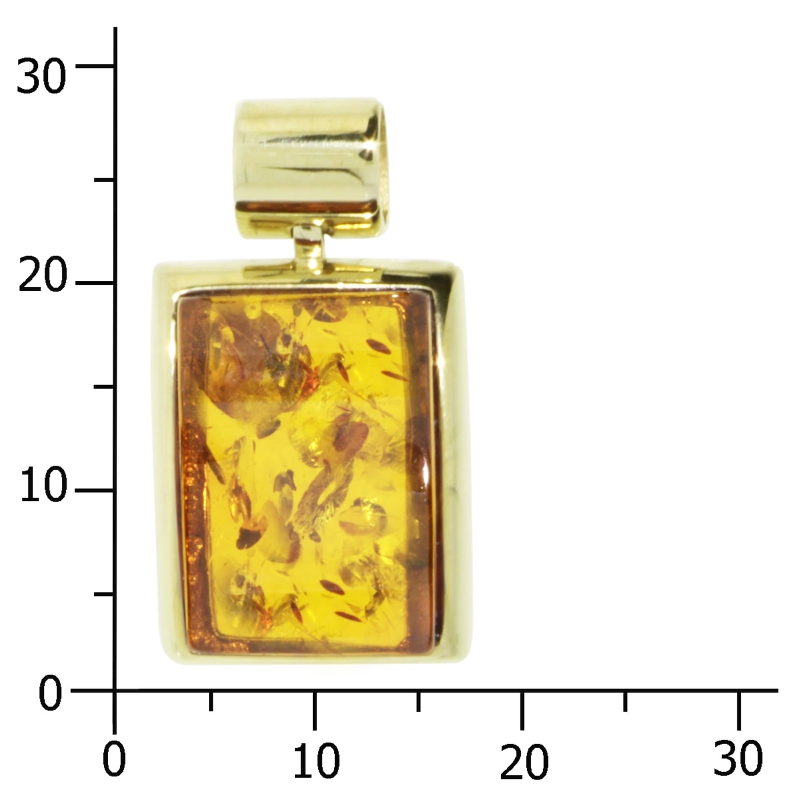 OSTSEE-SCHMUCK Kettenanhänger »- Classic 17x12 mm - Gold 333/000 - Bernstein«