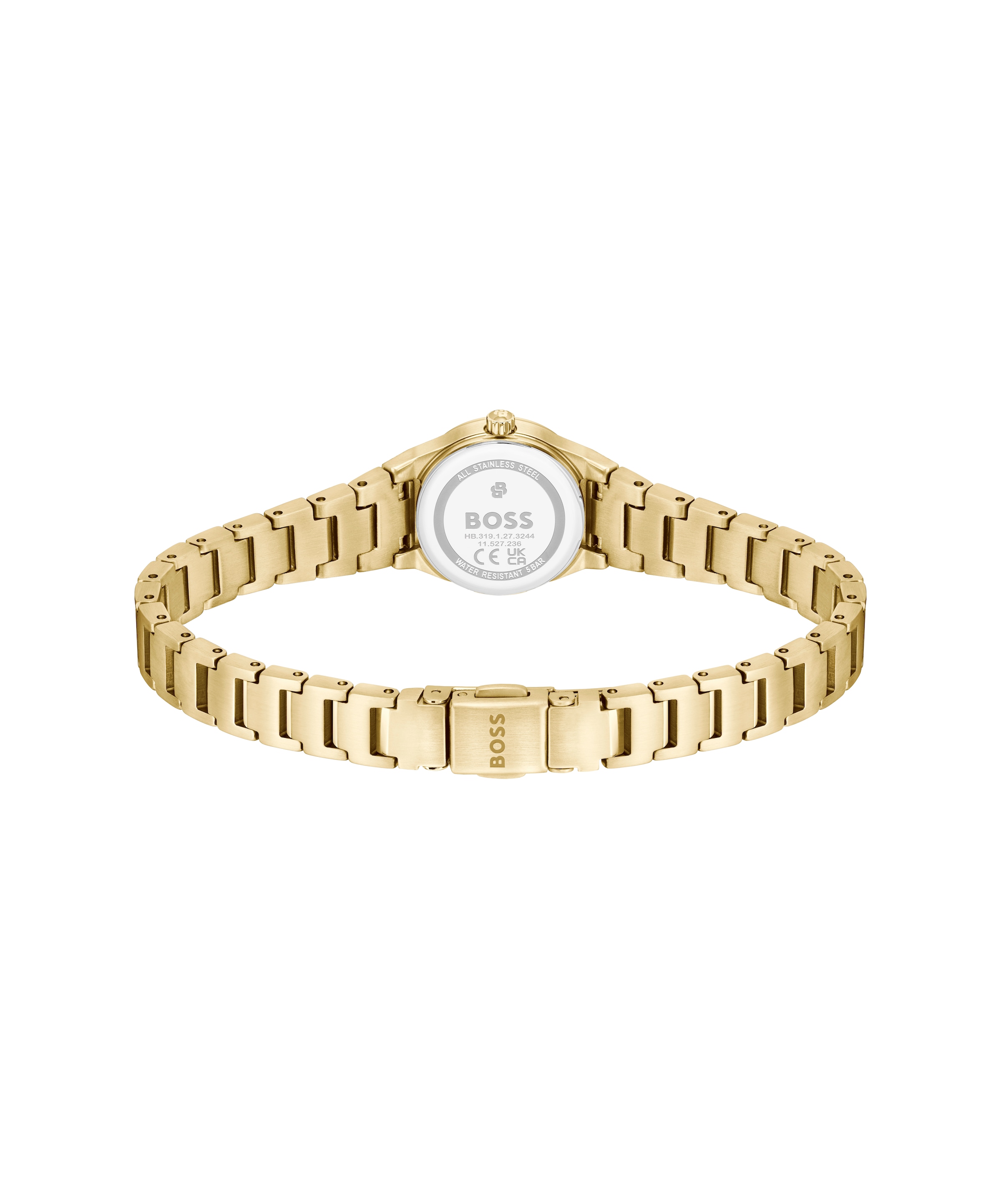 BOSS Quarzuhr »CANDOR« Armbanduhr, Damenuhr, Edelstahlarmband, analog, Glaskristalle