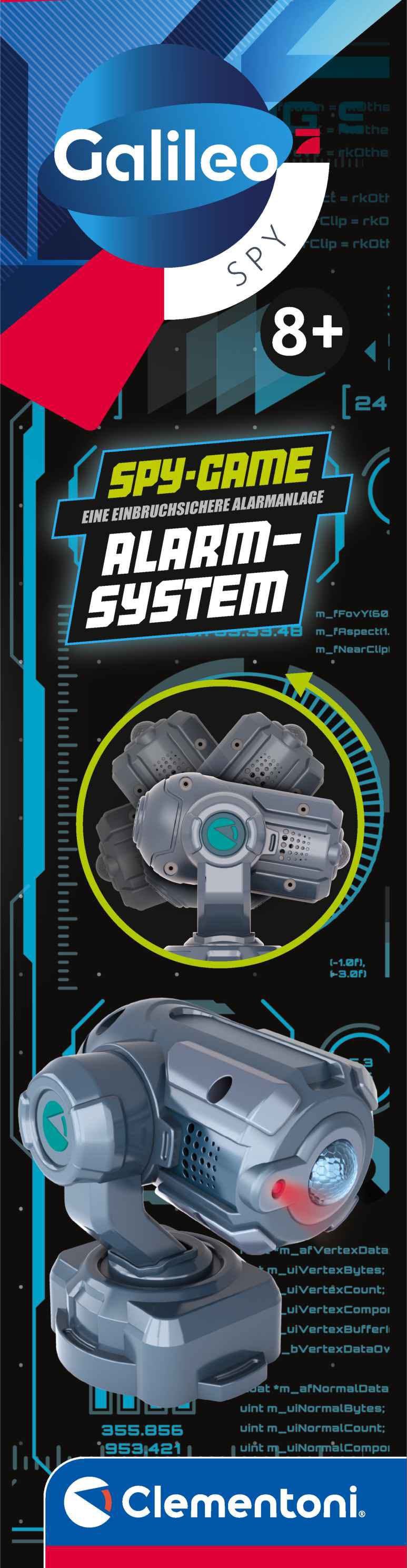 Clementoni® Experimentierkasten »Galileo Spy, Alarm-System« mit Bewegungsmelder, Lampe und Alarmsirene