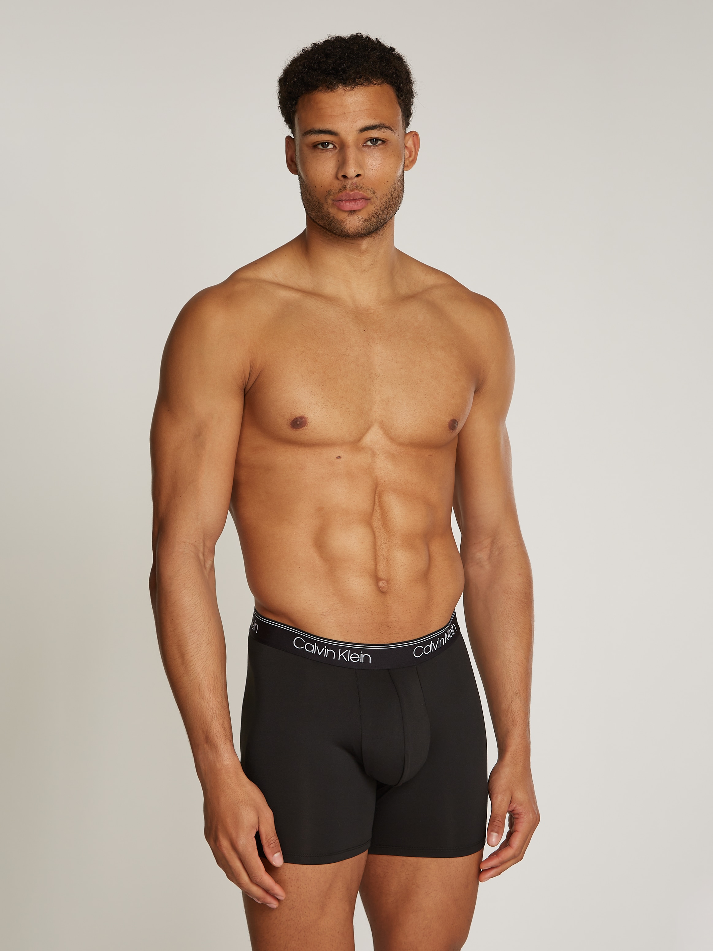 Calvin Klein Underwear Boxer »BOXER BRIEF 3PK«, (Packung, 3er-Pack), mit längerem Bein & Logo-Elastikbund