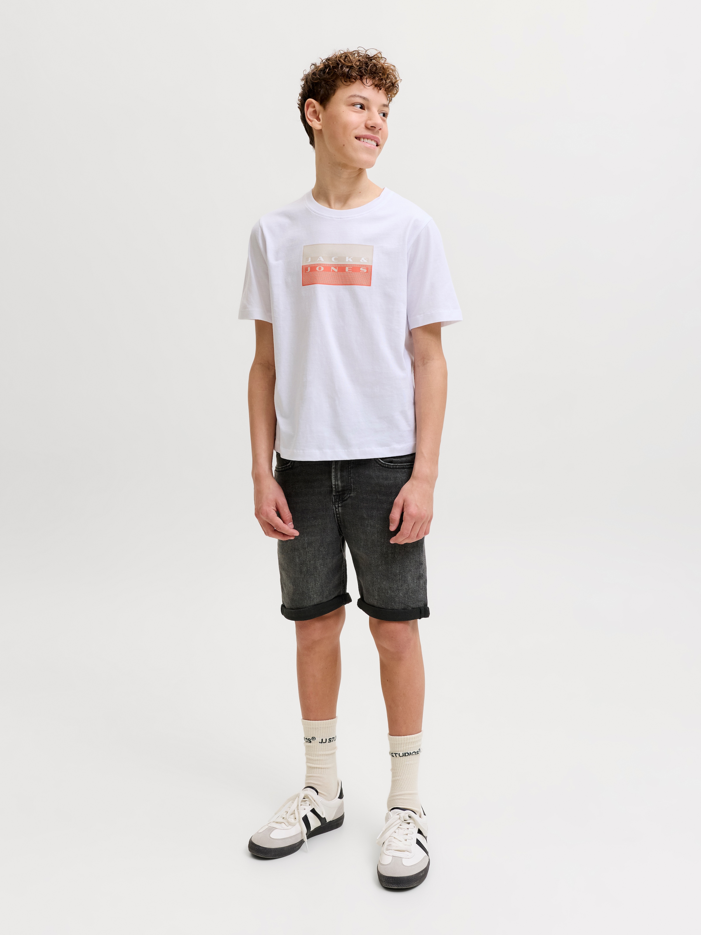 Jack & Jones Junior Shorts »JJIRICK bequem mit mittlerer Taille für Jungen«  unifarben, modisch, regular fit, Web,