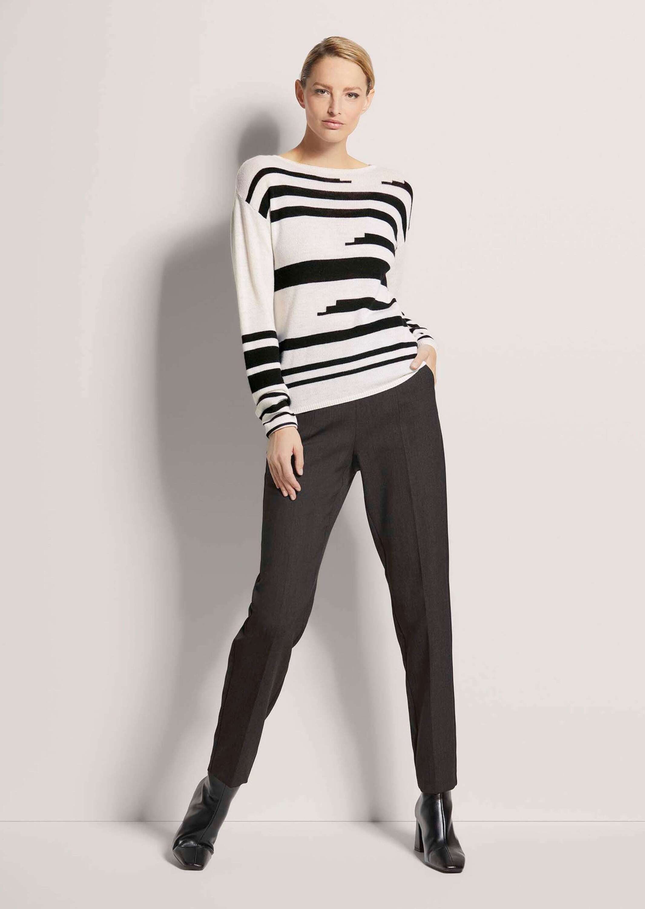 MADELEINE Longpullover »Pullover Intarsien-Pullover aus Schurwolle«