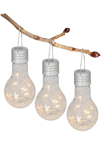 näve LED Gartenleuchte »Crackle Bulb«, 1 flammig-flammig, Material: Glas, Farbe: klar,... kaufen