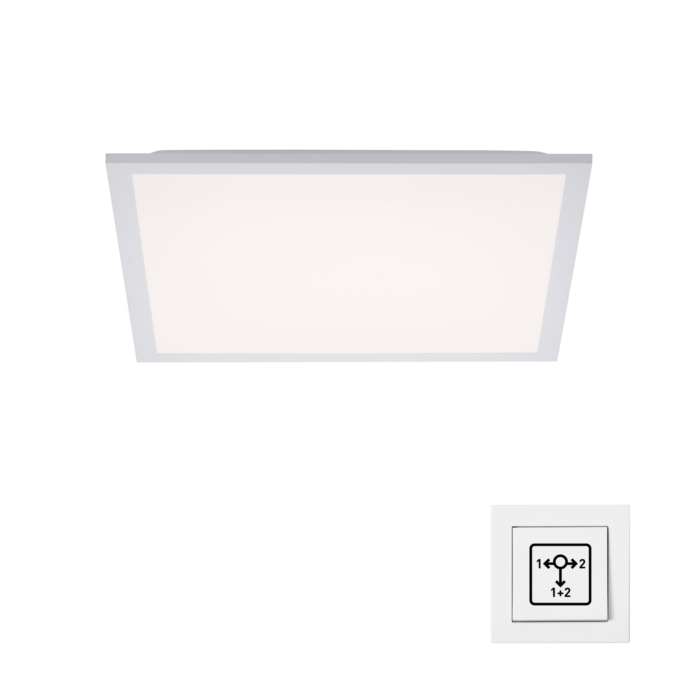 JUST LIGHT LED Deckenleuchte »FLAT« LED-Board 1 Stk. Warmweiß Serienschalter